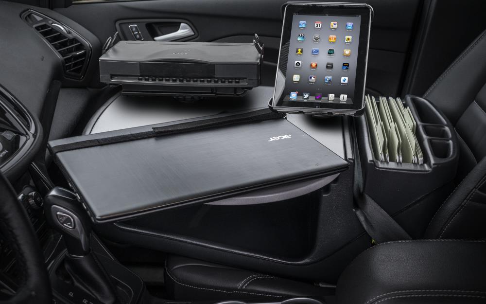 AutoExec Roadmaster Car Desk with Phone Mount and Printer Stand
