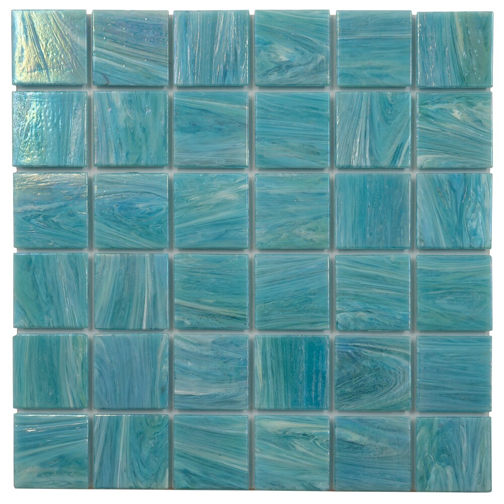 Apollo Tile Celestial Light Blue 12-in x 12-in Glossy Glass Uniform Squares Floor and Wall Tile (20-sq. ft/ Carton)
