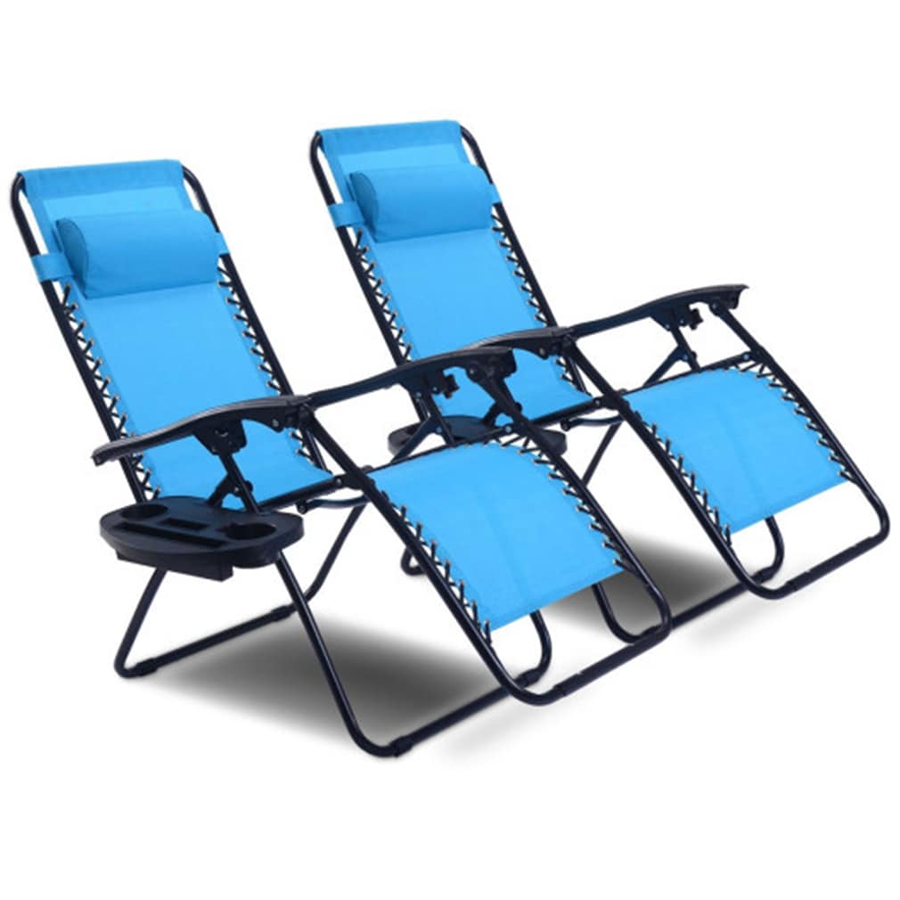 LIVIZA DOJ70528-2BL Light Blue Folding Camping chair Adjustable and