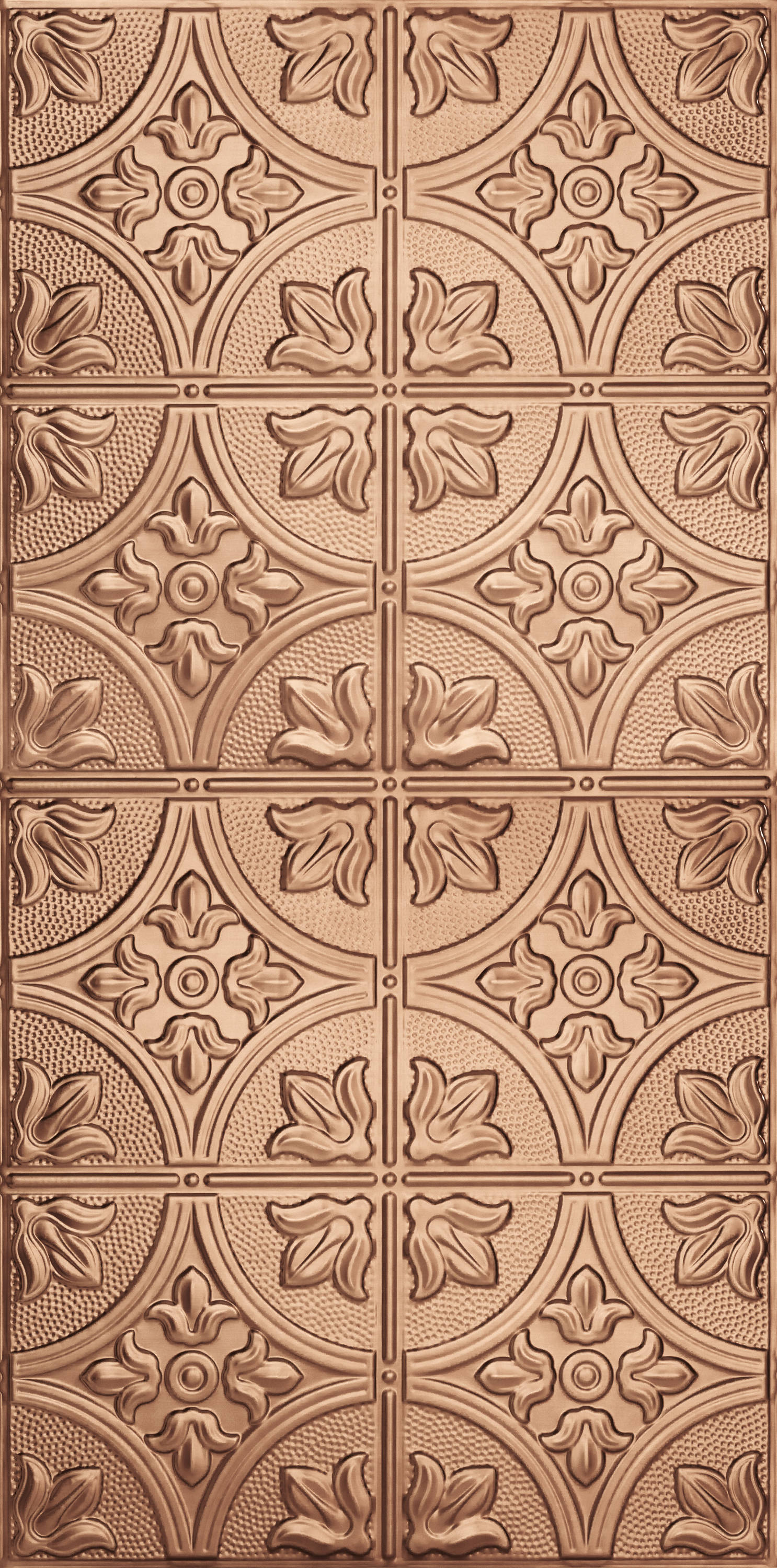 Armstrong Ceilings 5424309NCP 4-ft x 2-ft Metallaire Large Floral Circle Copper Aluminum Surface-mount Ceiling Tile (1-Pack, 8-sq ft / Case)