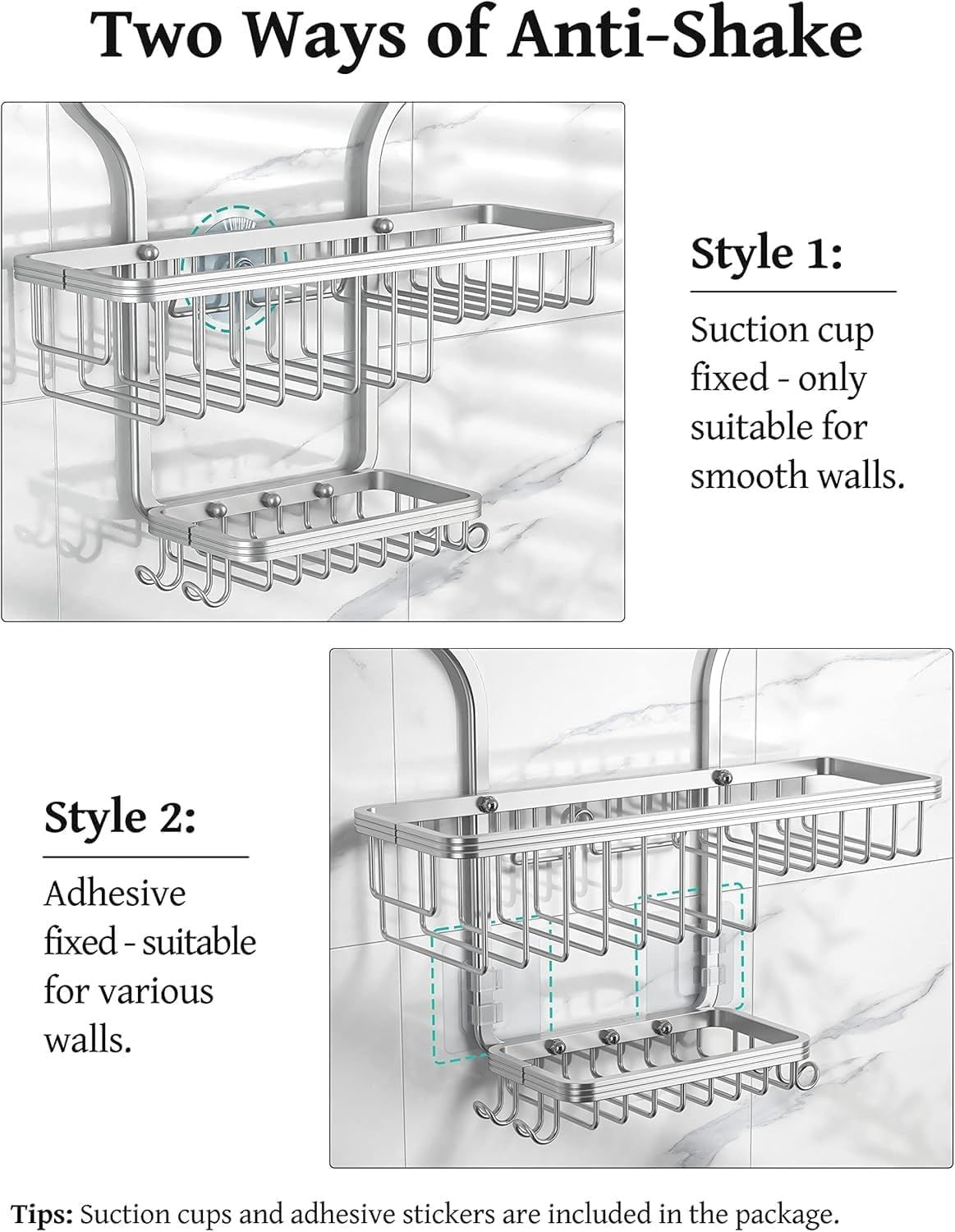 Kitstorack DOBAKS-D01027HRKG7 Hanging-Shower-Caddies - View #5