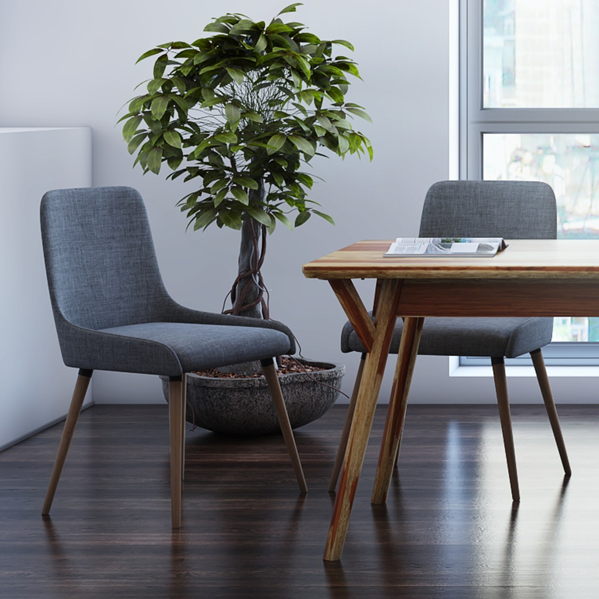 Worldwide Homefurnishings 202-247GY/DG Dining-Chairs - View #3
