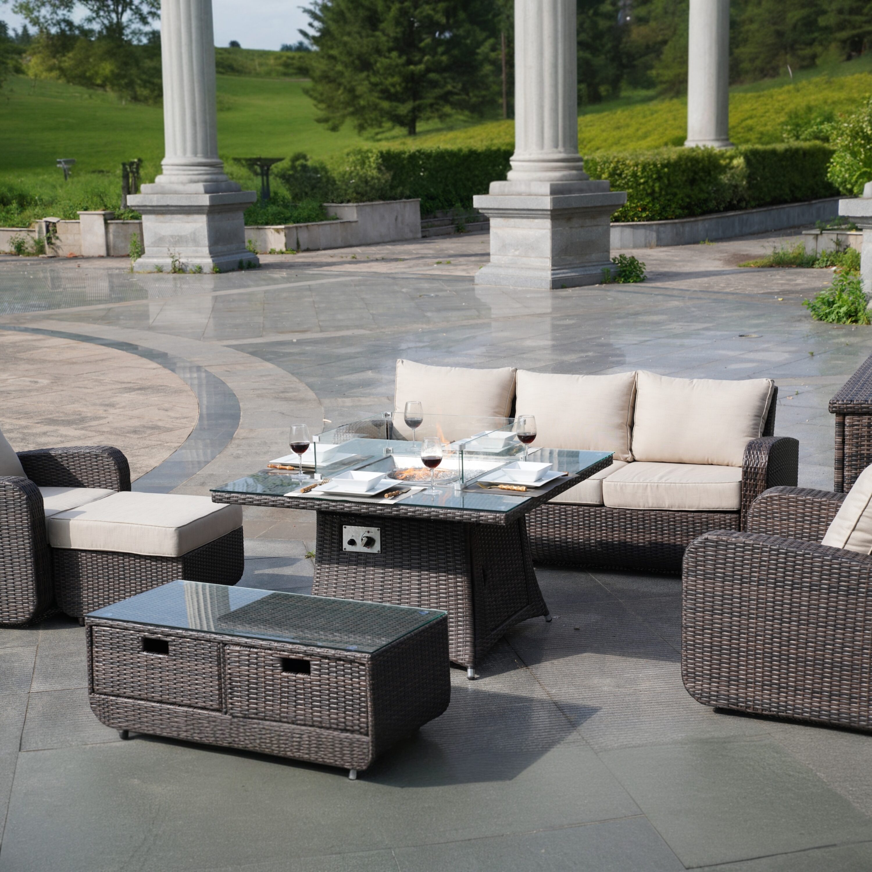 Direct Wicker DWG-041515&3256B-BR Patio-Dining-Sets - View #8