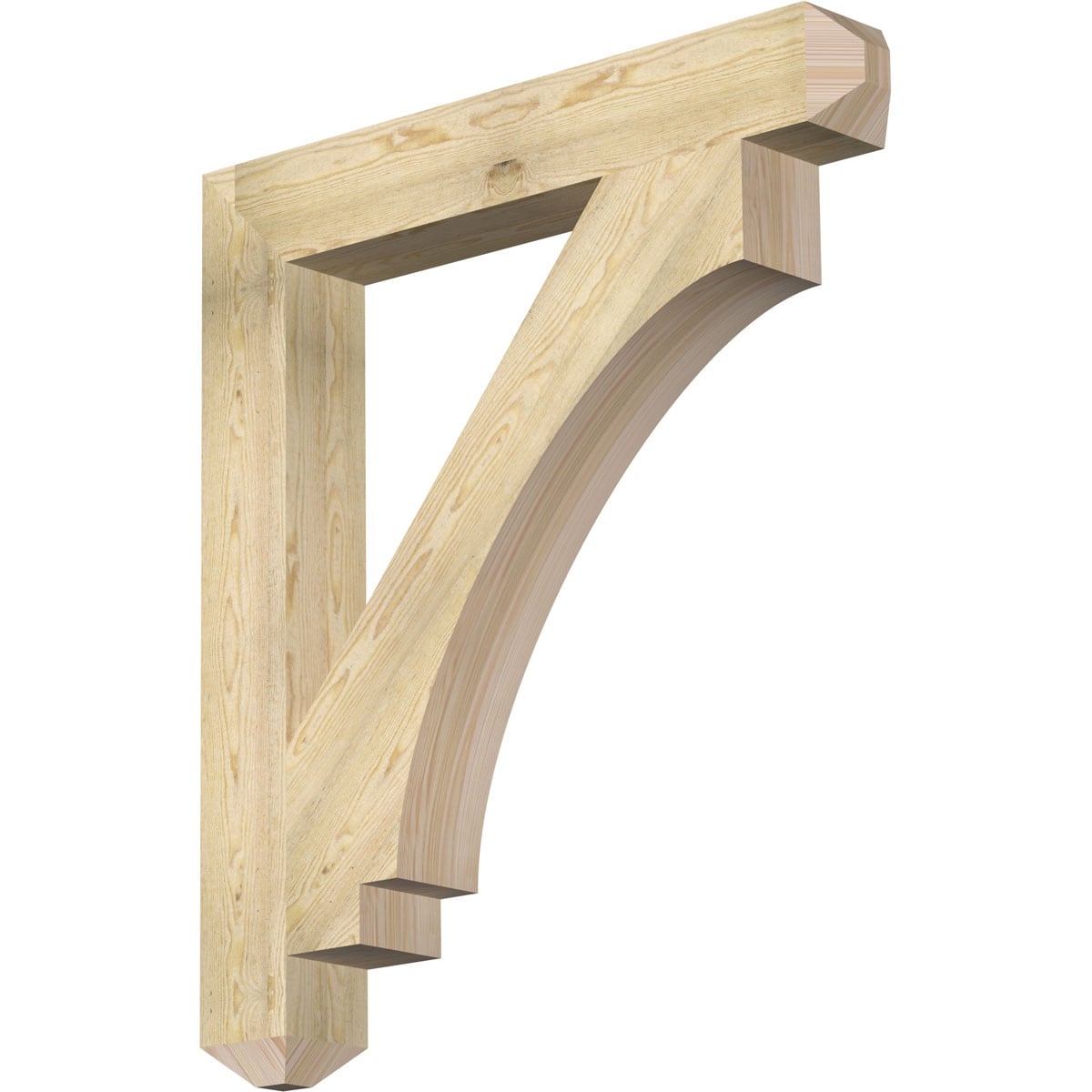 Ekena Millwork BKT06X42X48IMP04RDF Imperial craftsman rough sawn 6-in x 42-in x 48-in Douglas fir Brown Wood Standard bracket
