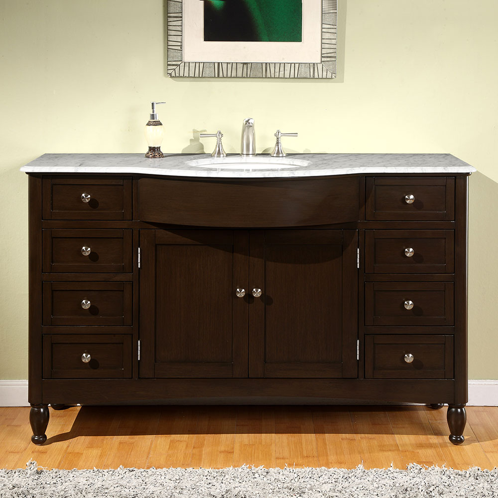 Silkroad Exclusive HYP-0717-WM-UWC-58 Bath-Vanity-Combo - View #6