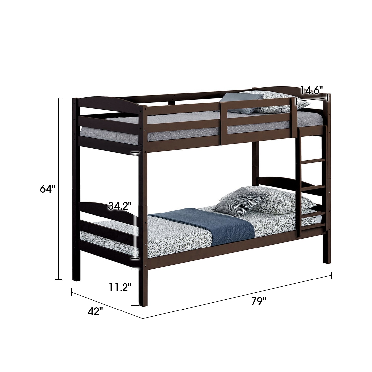 IHOMEadore MDFM-BK110ES-T Bunk-Beds - View #9