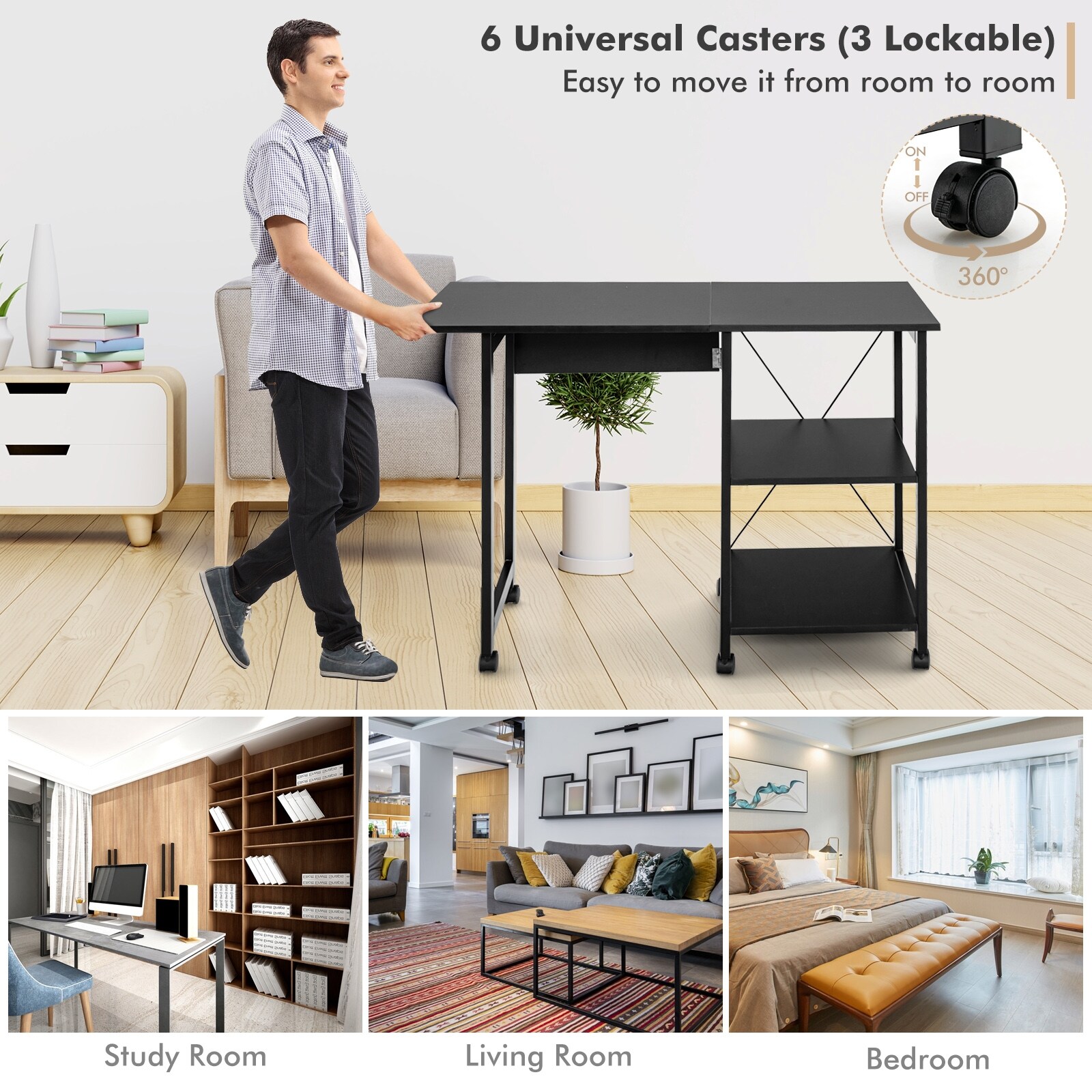 Slickblue D-CO-KD68476WH desks - View #7