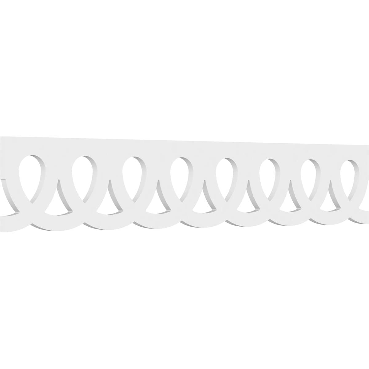 Ekena Millwork RUNP08X0625X48MRI Meridian 8-in x 4.0-ft White Unfinished PVC Running trim