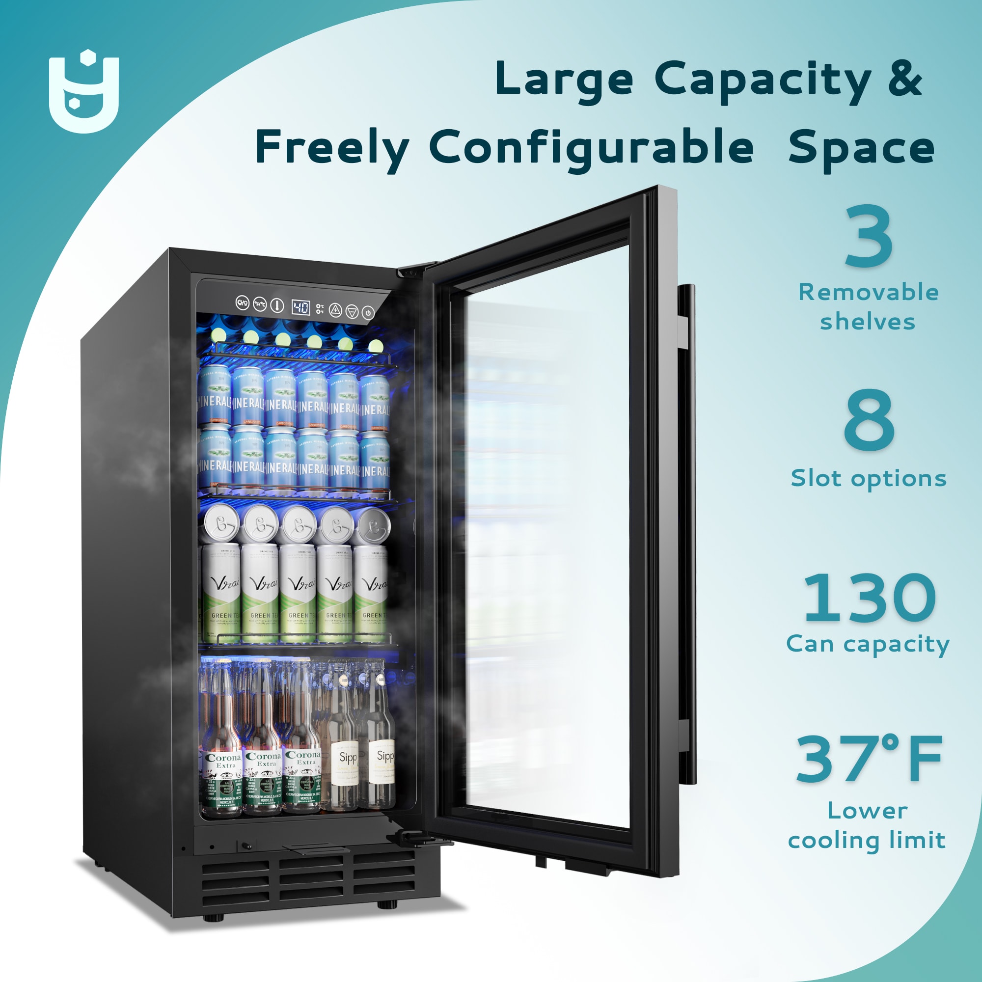 Euhomy BR002-126BL-S-LS Beverage-Dispensers - View #3