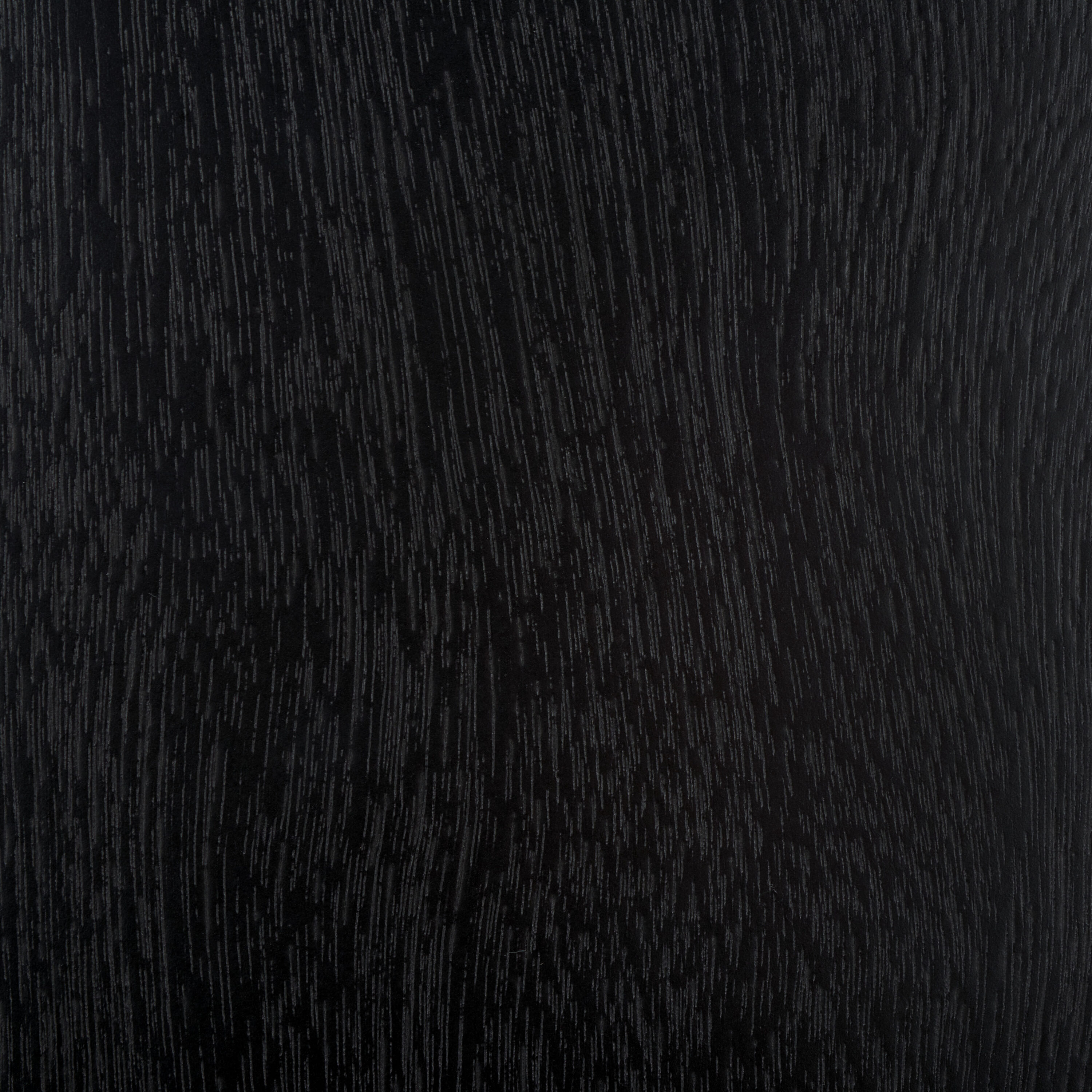 Matte Black Round Wavy Wood Accent Table, 15" x 22"