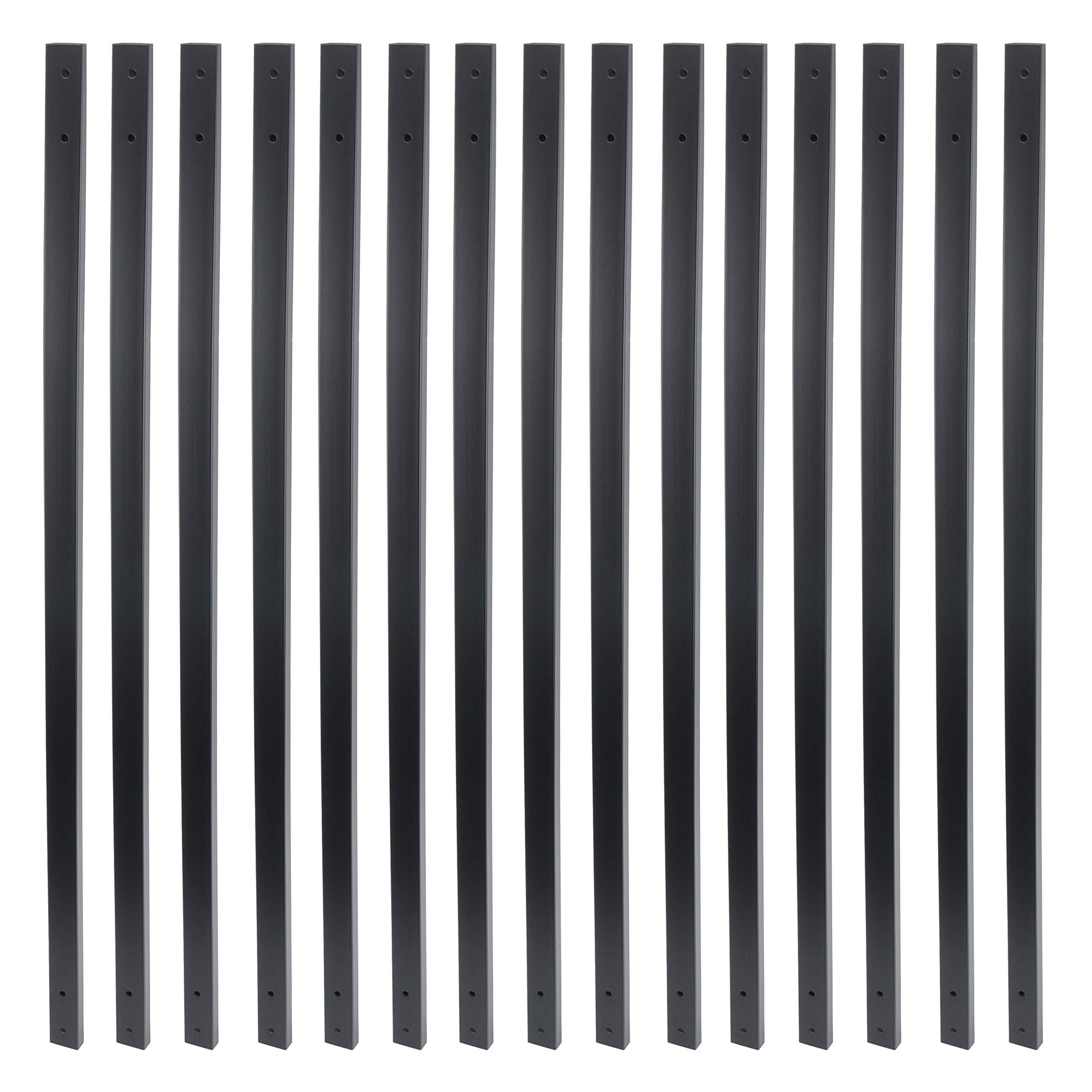 Aoibox  38 in Rectangular Iron Deck Balusters for Wood and Composite Railings Matte Black 50 Pack