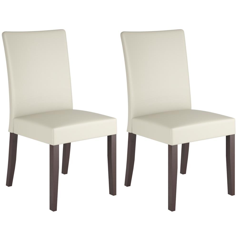 CorLiving DRC-885-C Atwood Mission/Shaker Faux Leather Upholstered Dining Side Chair (Wood Frame)