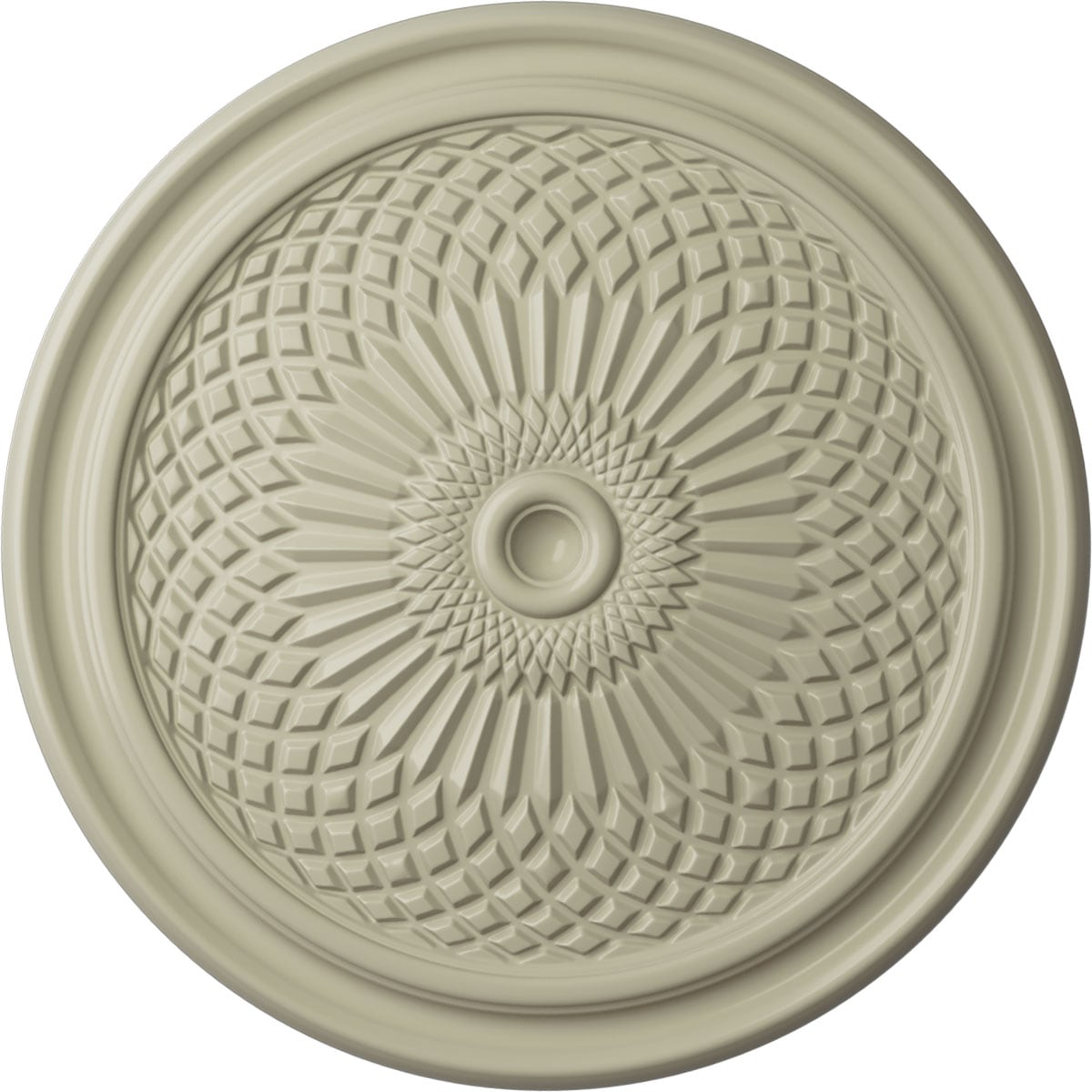 Ekena Millwork CM22TNCYF Trinity 22-in W x 22-in L Painted Clear Yellow Polyurethane Whole Ceiling Medallion