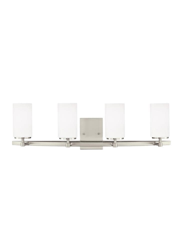 Generation Lighting 4424604EN3-962 Alturas 30.5-in 4 -Light Brushed Nickel Modern/contemporary Vanity light