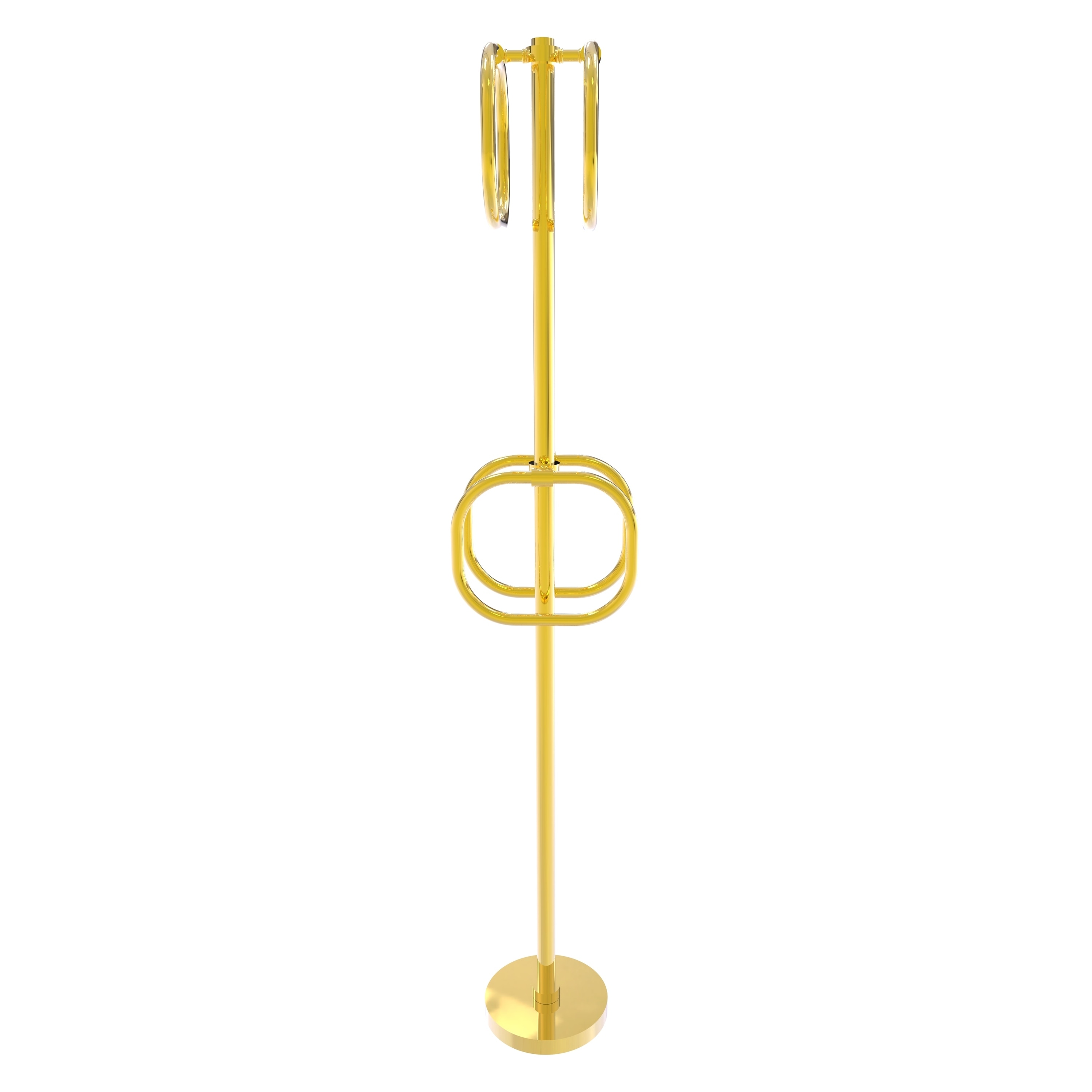 Allied Brass TS-40-PB Polished Brass Freestanding floor Single Towel Ring