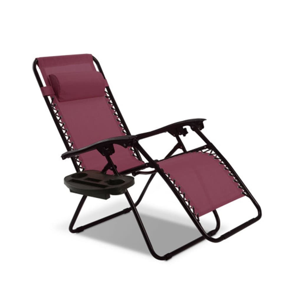 LIVIZA TDJ10642WN-1 Dark Red Folding Camping chair Adjustable and