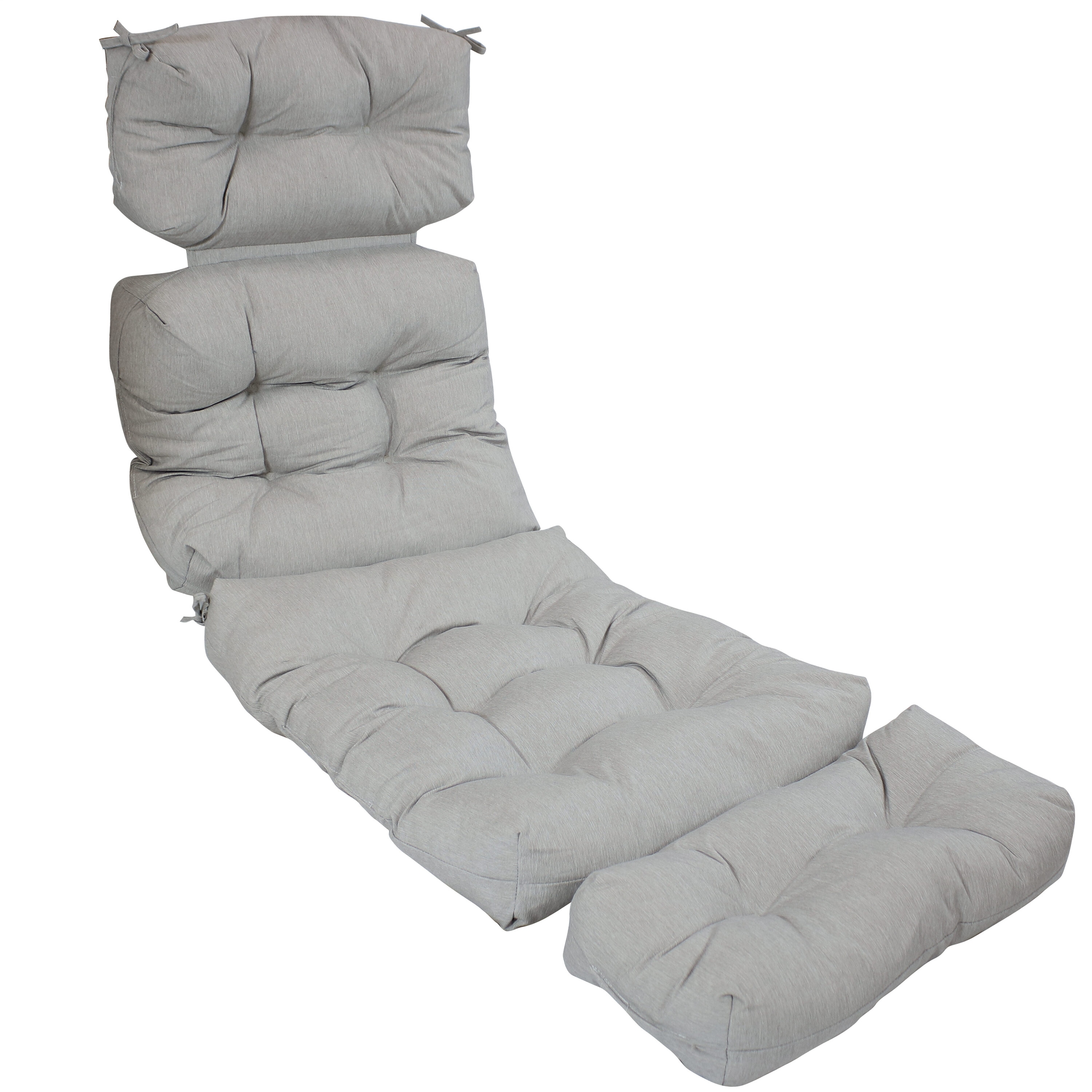 Sunnydaze Decor 30 in x 23 in Gray Patio Chaise Lounge Chair