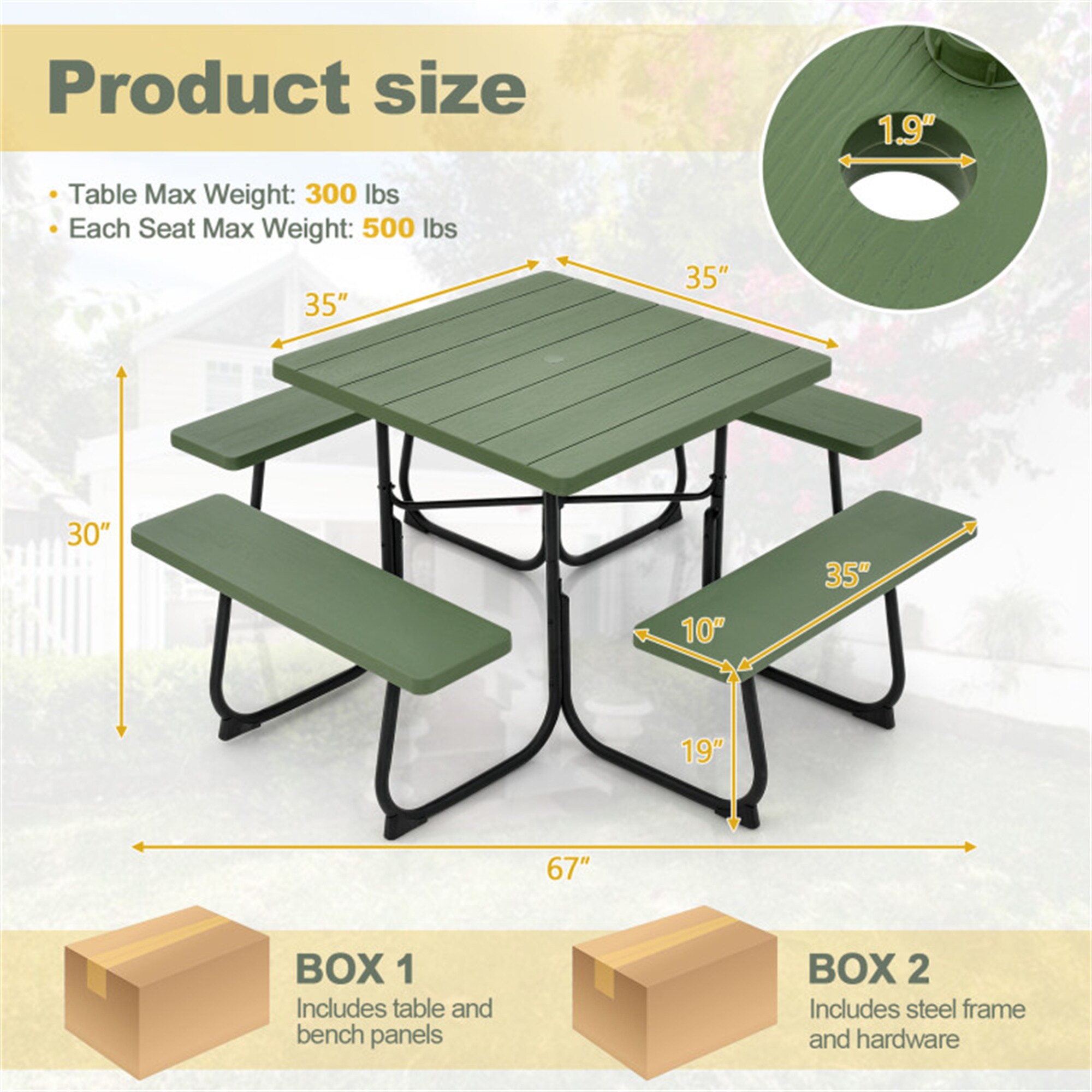 BABOOM BOM-0190TU-CO Picnic-Tables - View #3