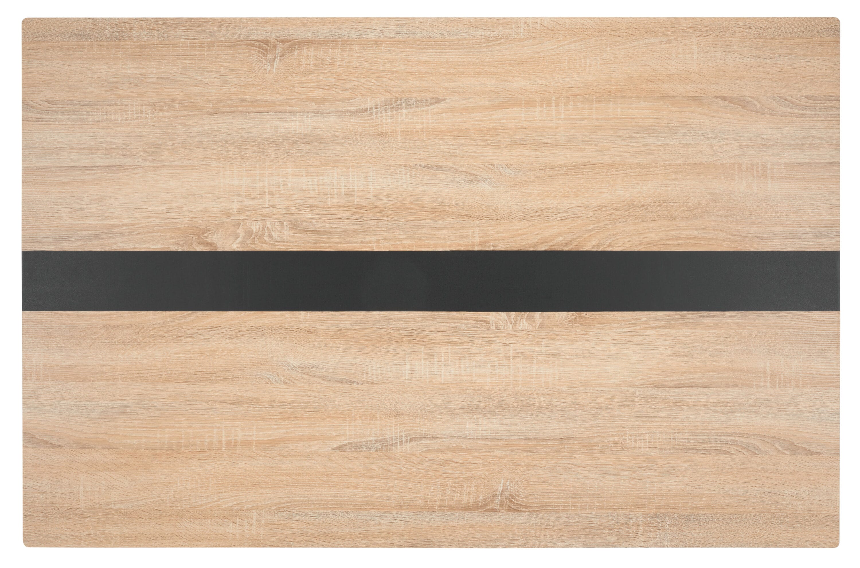 Leith Natural Wood & Black Metal Scandinavian Dining Table