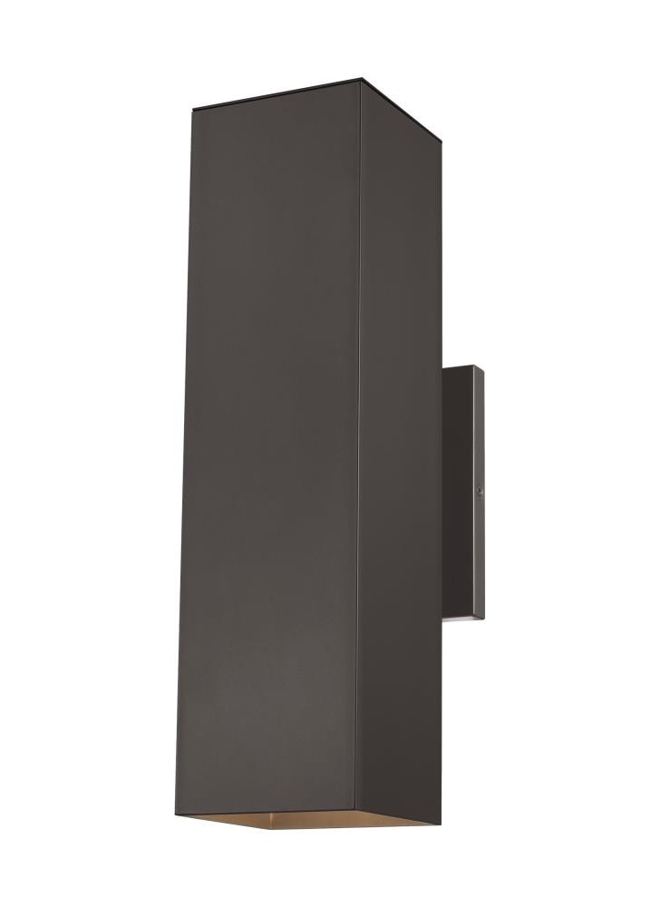 Generation Lighting 8831702EN3-10 Pohl 2 -Light 18.5-in H Bronze Hardwired Dark Sky Outdoor Wall Light