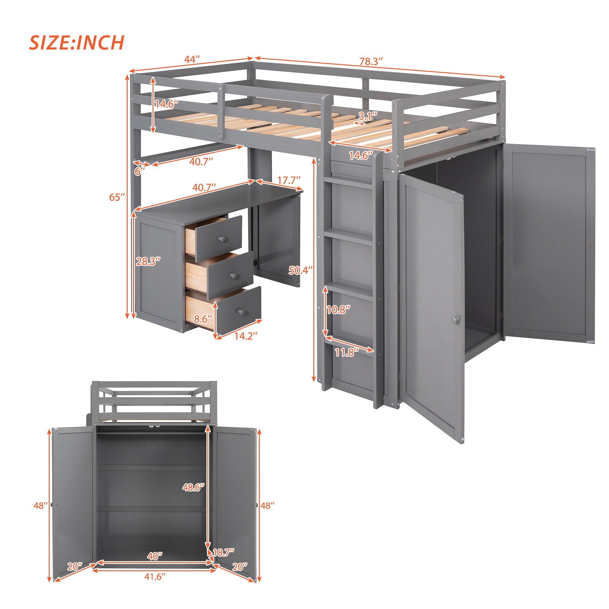 Clihome CL-LF0301E Bunk-Beds - View #9