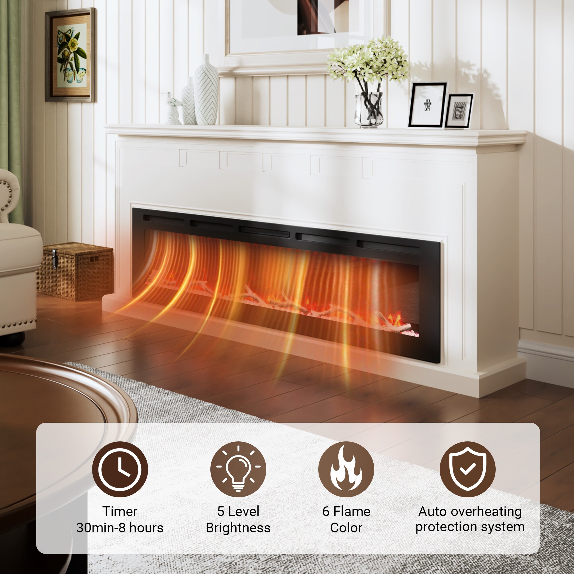Clihome CL-W72 Electric-Fireplaces - View #8