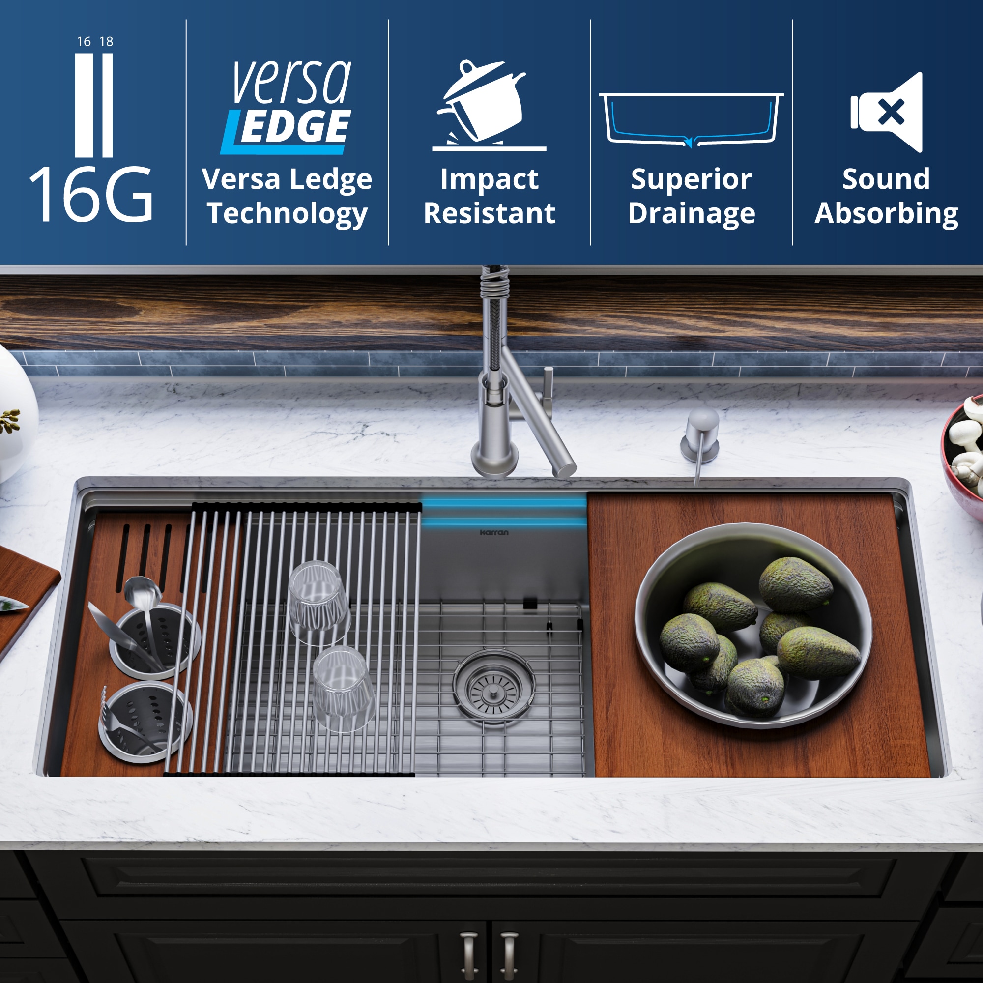 Karran WS-90-PK1 Kitchen-Sinks - View #6