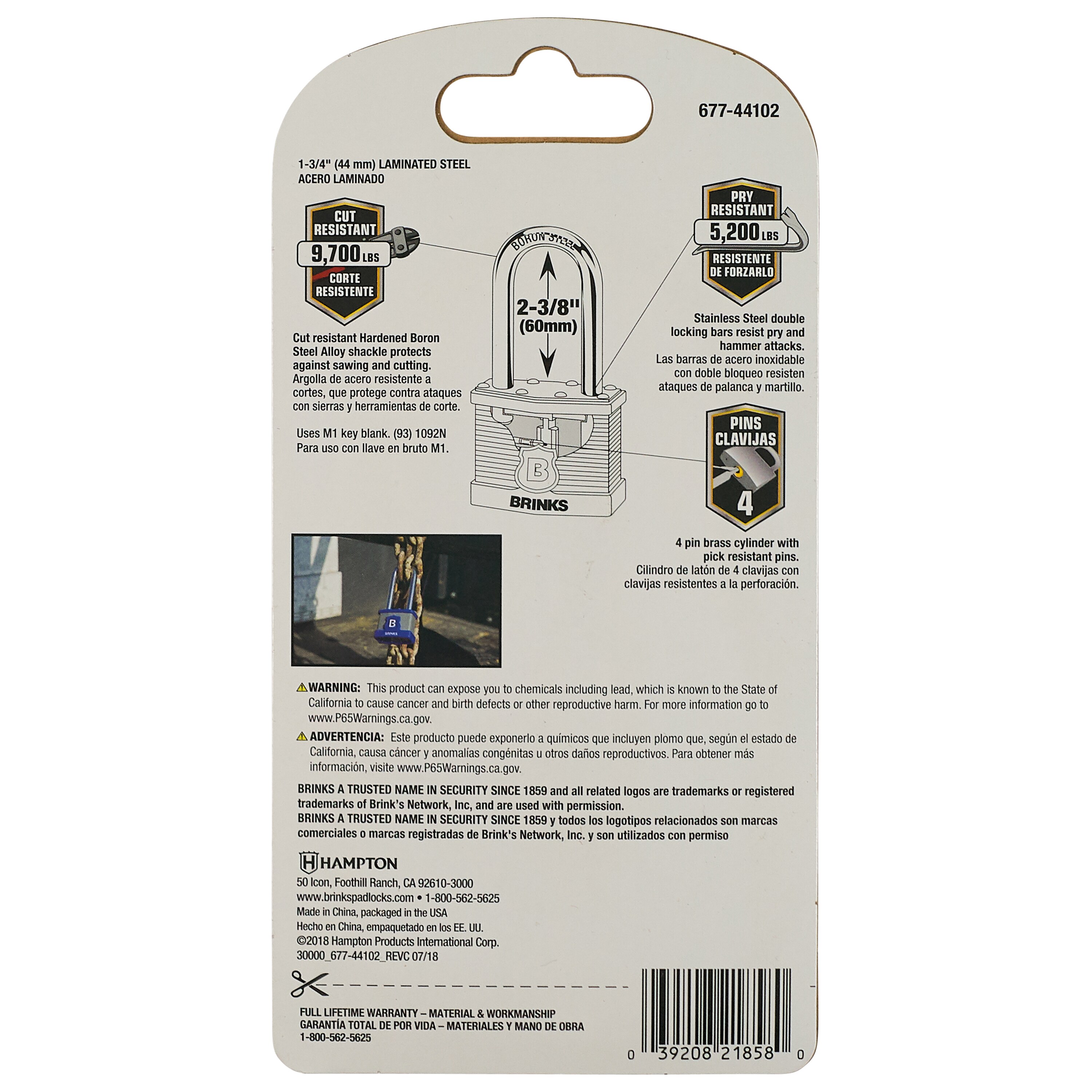 Brinks 677-44102 Padlocks-Locks-Cables - View #2