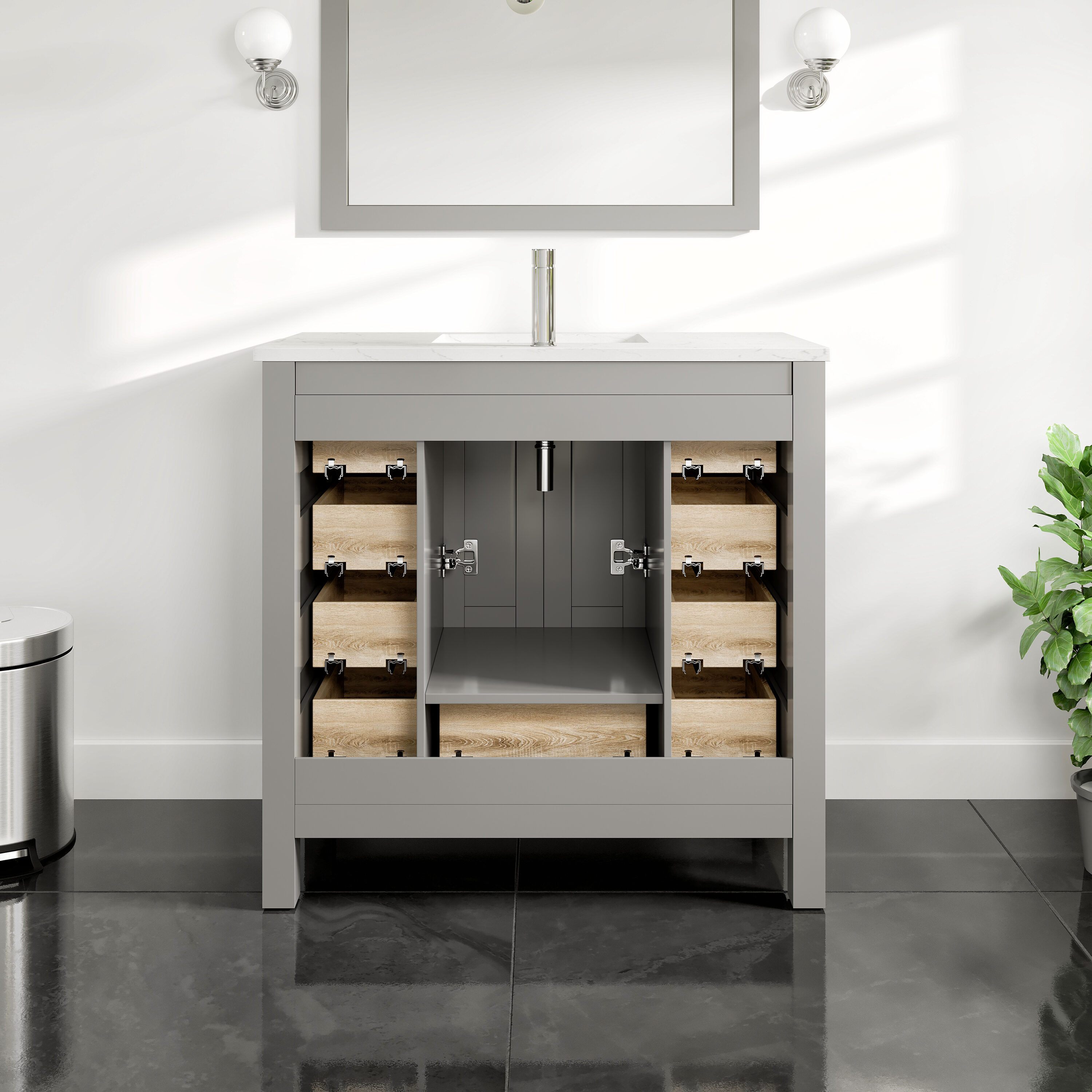 Eviva EVVN411-36X18GQ Bath-Vanity-Combo - View #6