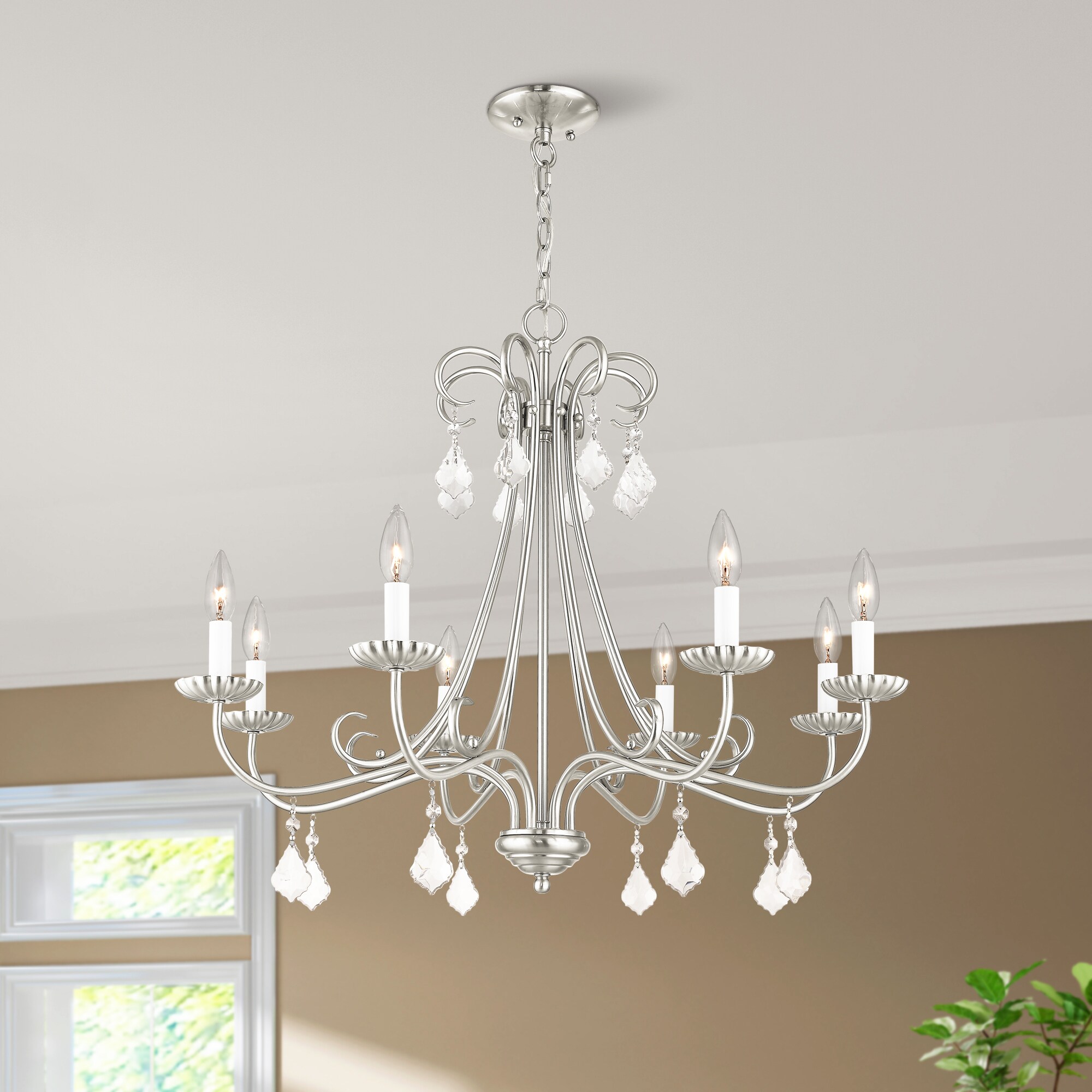 Livex Lighting Daphne 8-Light Brushed Nickel Traditional
