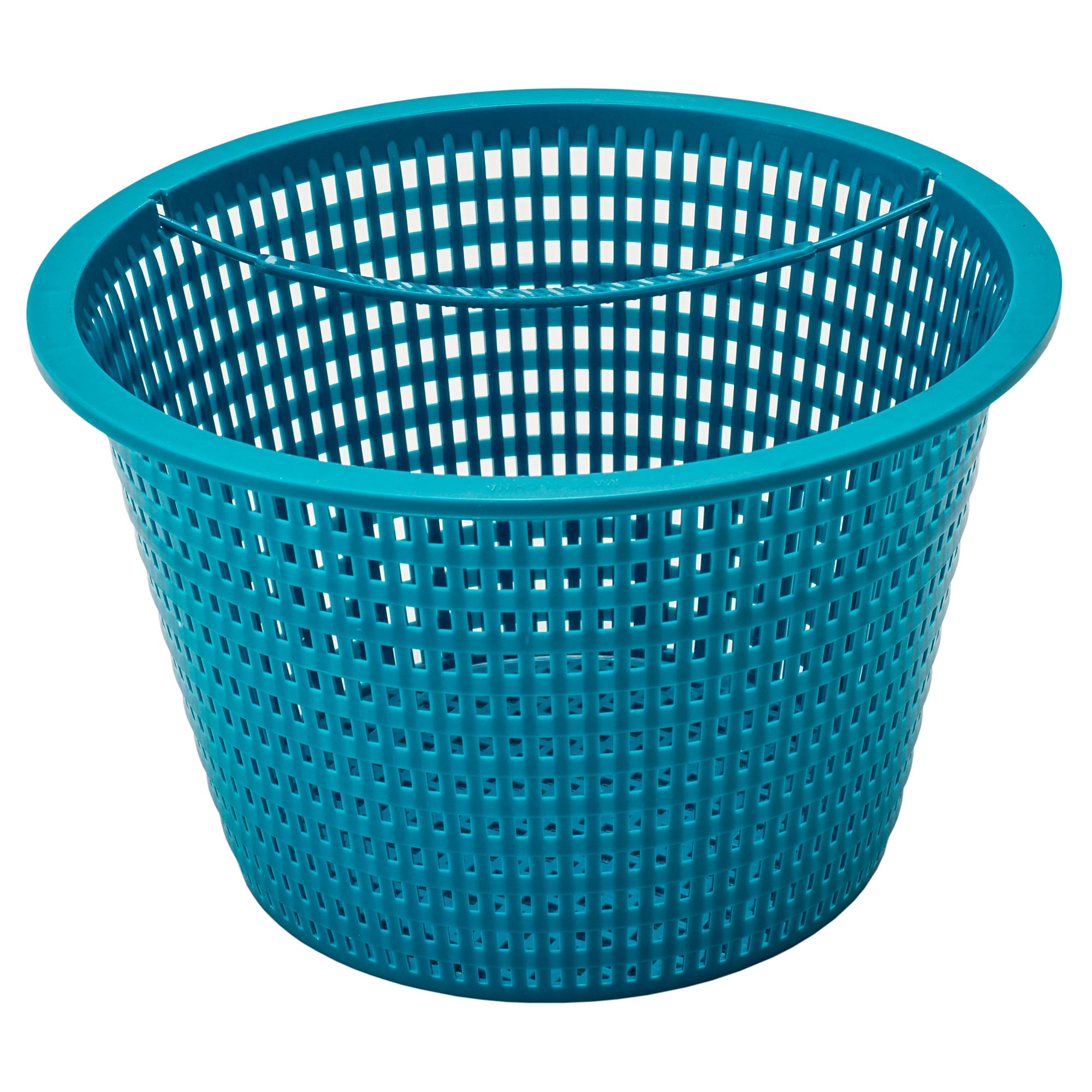  U.S. Pool Supply Swimming Pool Teal Blue Plastic Skimmer  Replacement Basket (Set of 2) - Skim Remove Leaves and Debris - 8 Top,  5.5 Bottom, 5 Deep - Not Weighted 