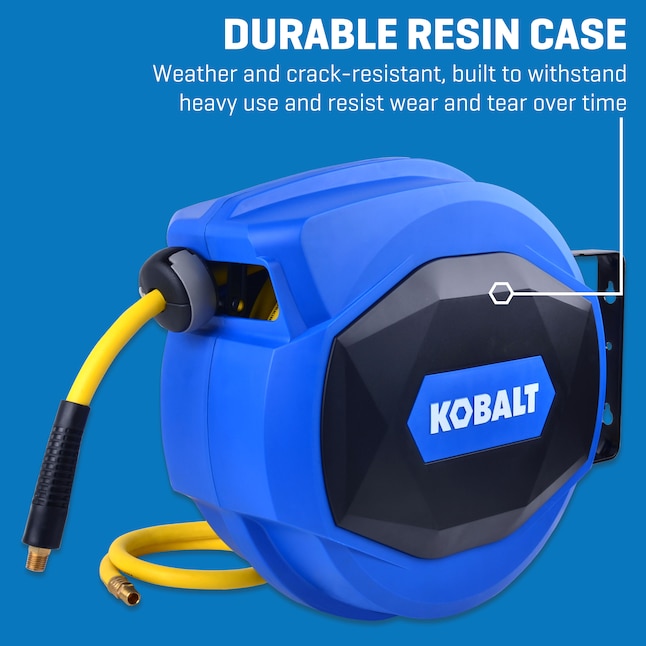 Kobalt Enclosed Retractable Reel w/3/8-in x 50-ft Poly Hybrid Hose | SGY-AIR265