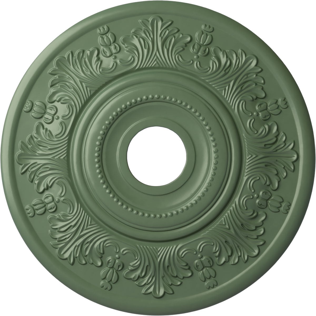 Ekena Millwork CM20VIAGF Vienna 20-in W x 20-in L Painted Athenian Green Polyurethane Whole Ceiling Medallion