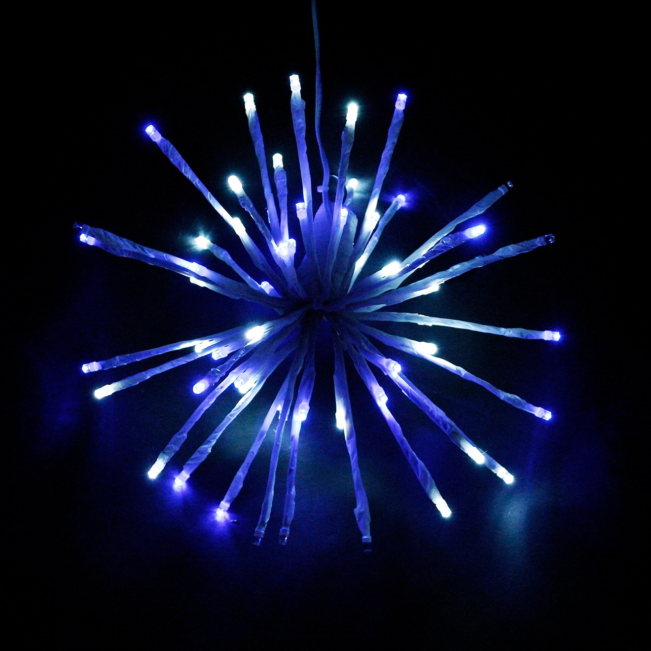 Holidynamics Holiday Lighting Solut 66400 PWBL 16.0-in Hanging Sphere ball Hanging decoration with Multicolor LED Lights