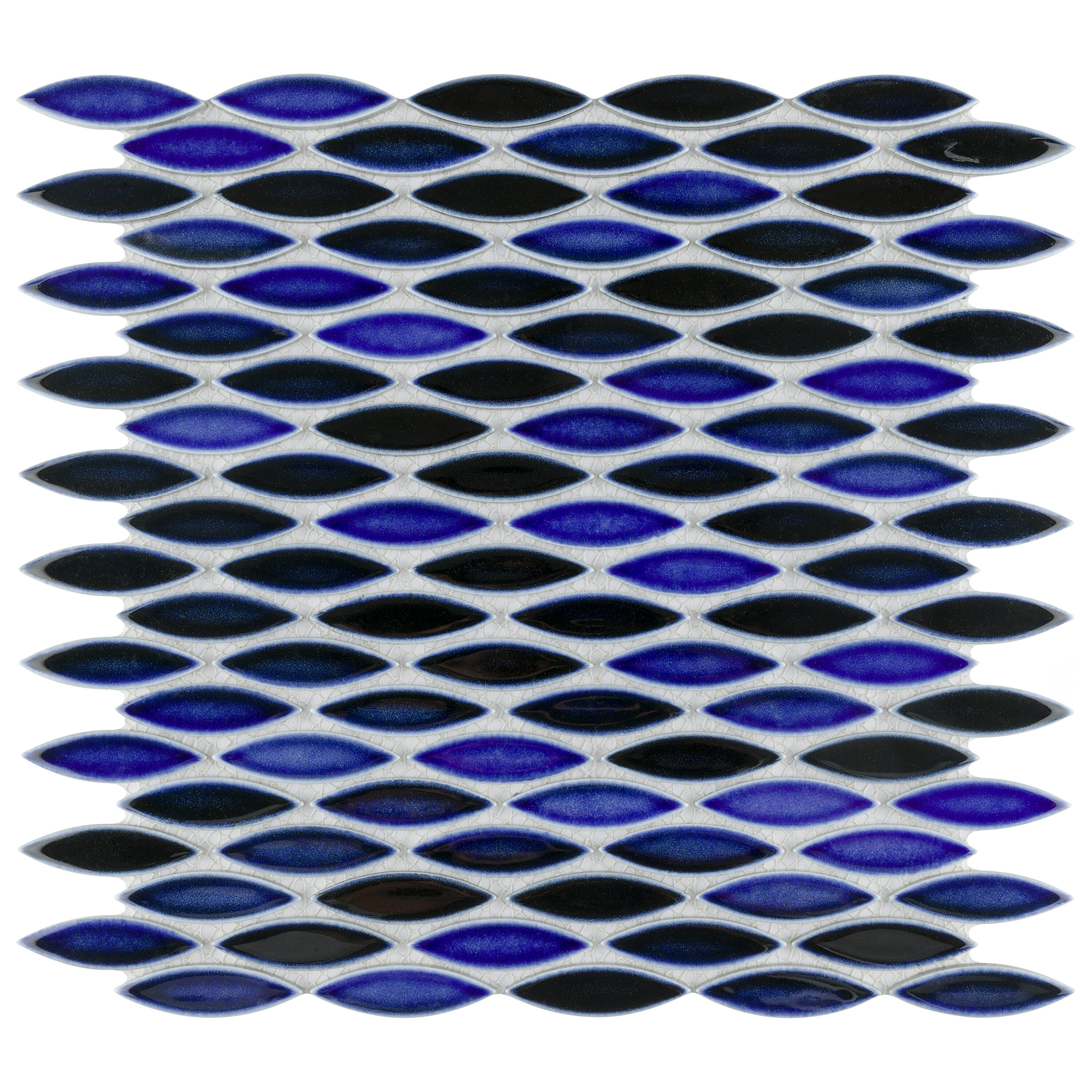 Affinity Tile S1FNGPESAZ Sample- Pescado Glossy Azul 6-in x 6-in Glossy Porcelain Patterned Floor and Wall Tile