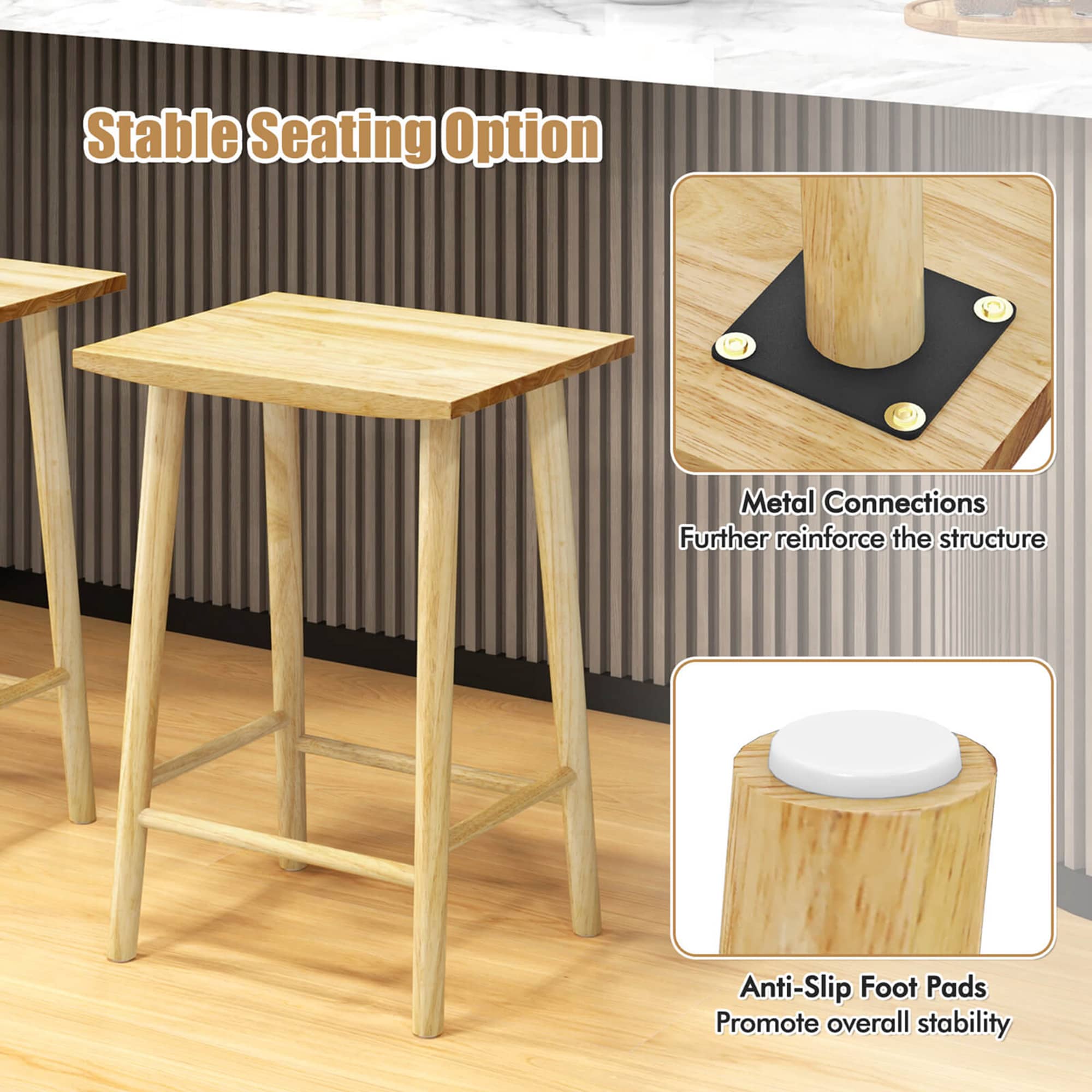 Costway HCST03065 stools - View #3