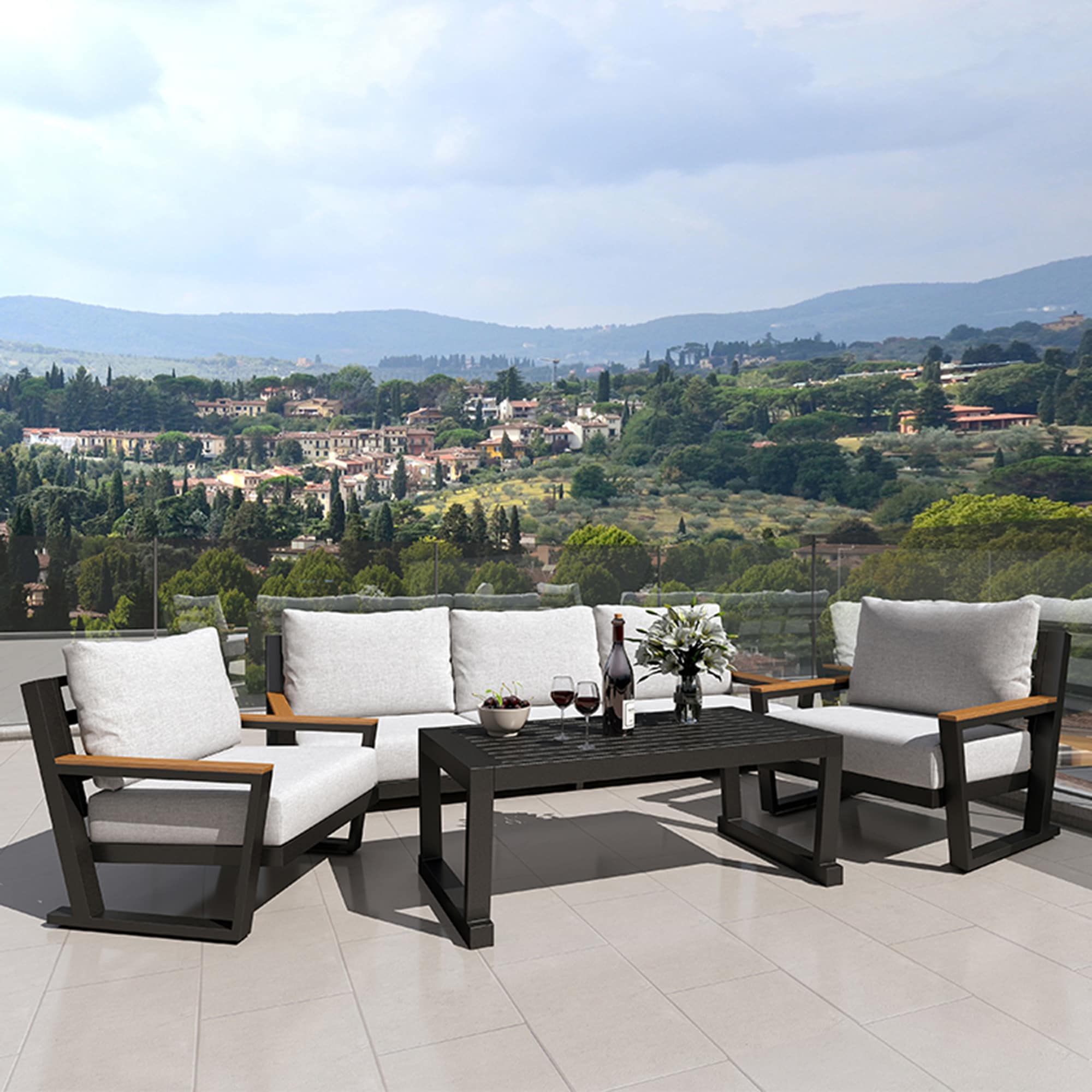 SINOFURN SYA38035GY Patio-Conversation-Sets - View #4
