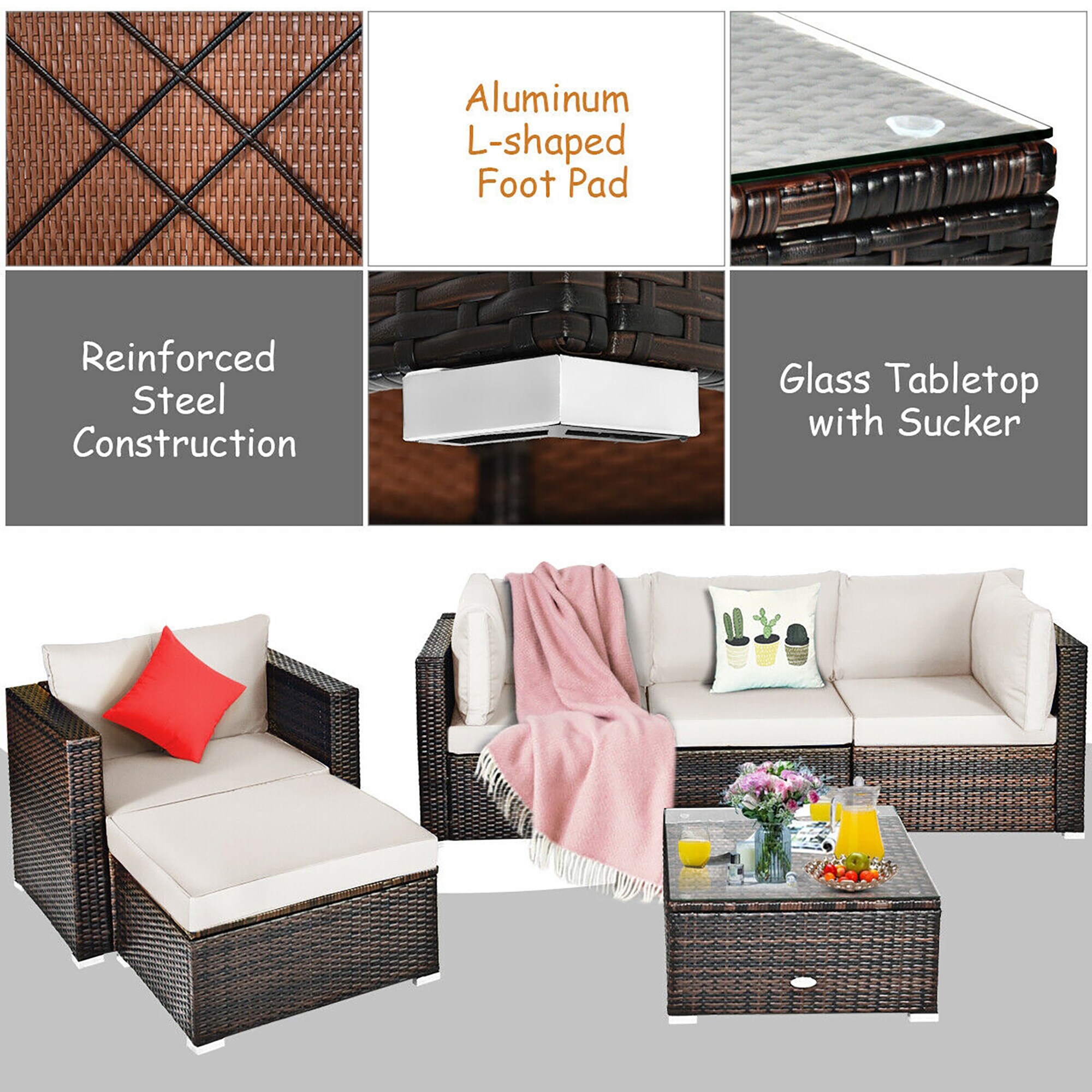 BABOOM BOM-7WH+-CO Patio-Conversation-Sets - View #6