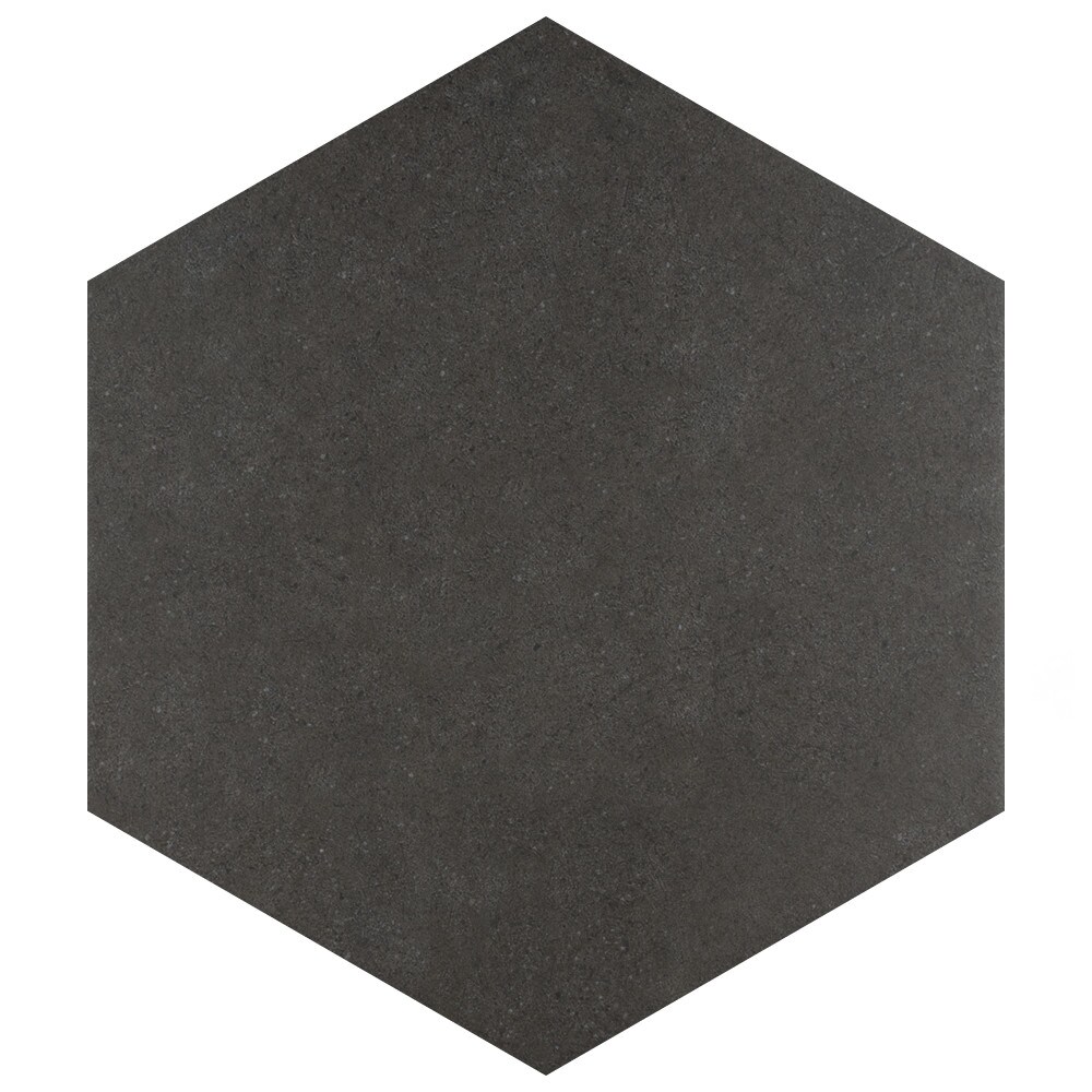 Affinity Tile Vintage Hex Marengo 9-in x 10-in Satin Porcelain Cement ...