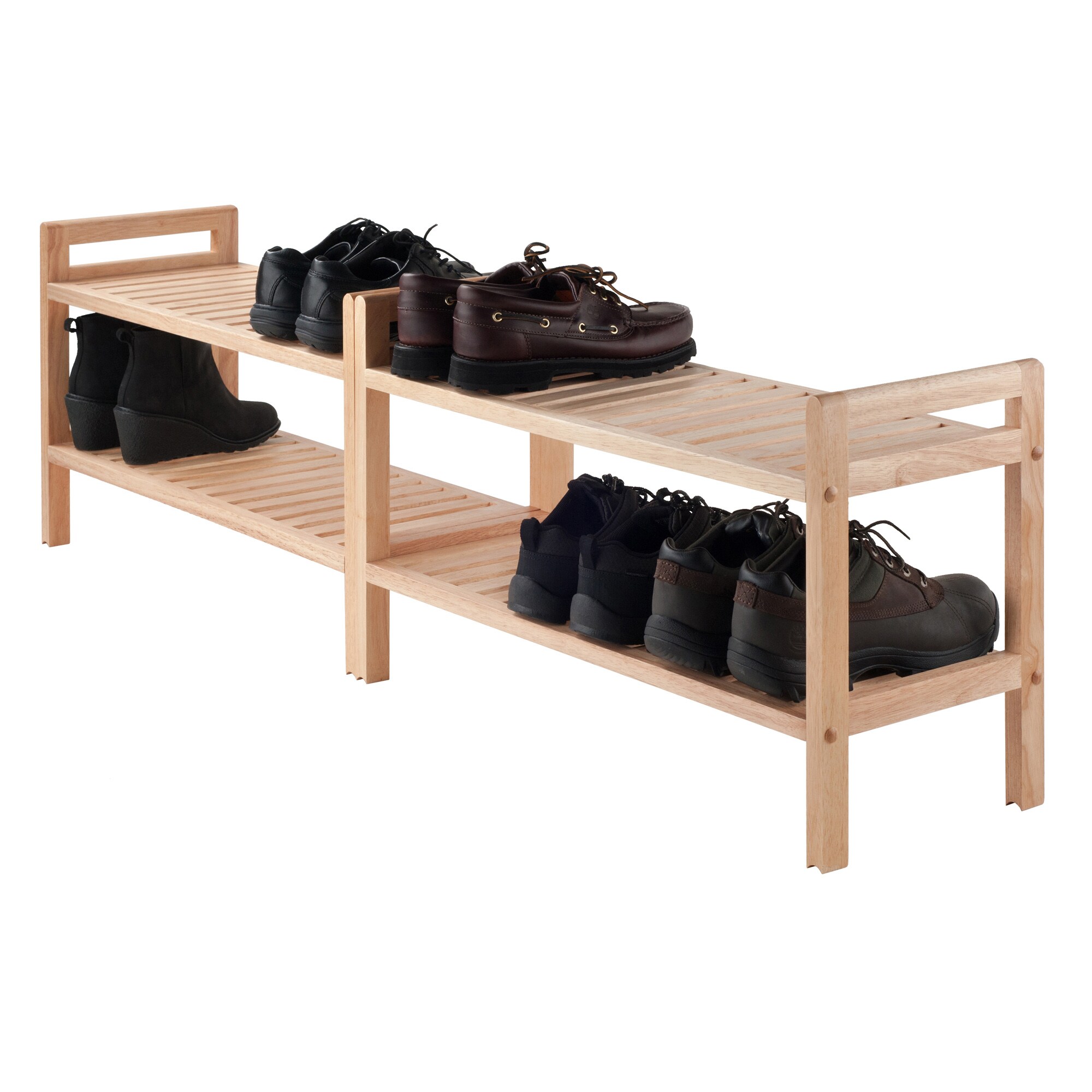  Veemuaro Shoe Storage Box, Wooden Stackable Shoe