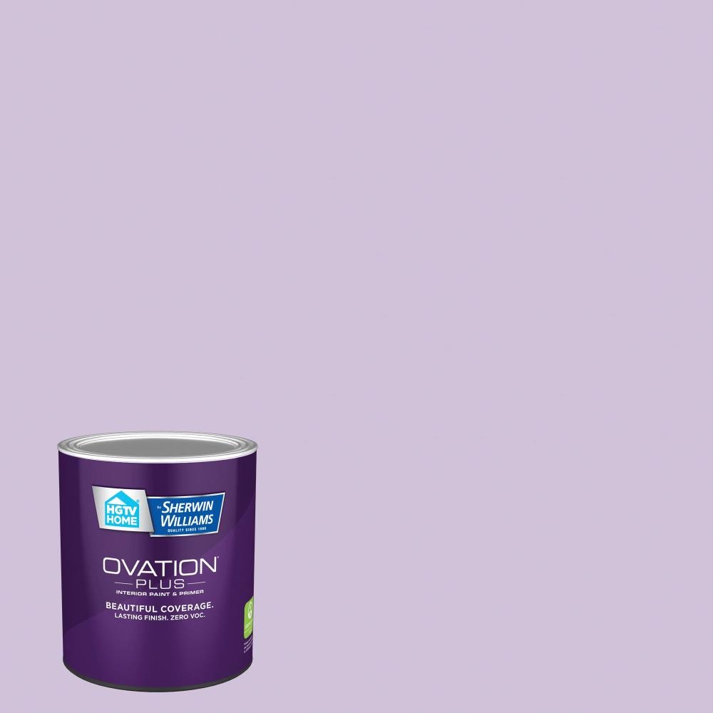 HGTV HOME by Sherwin-Williams 1001-4B-2557201 Ovation Plus Flat Playful Petal 1001-4B Latex Interior Paint Paint + Primer ( 1-quart )
