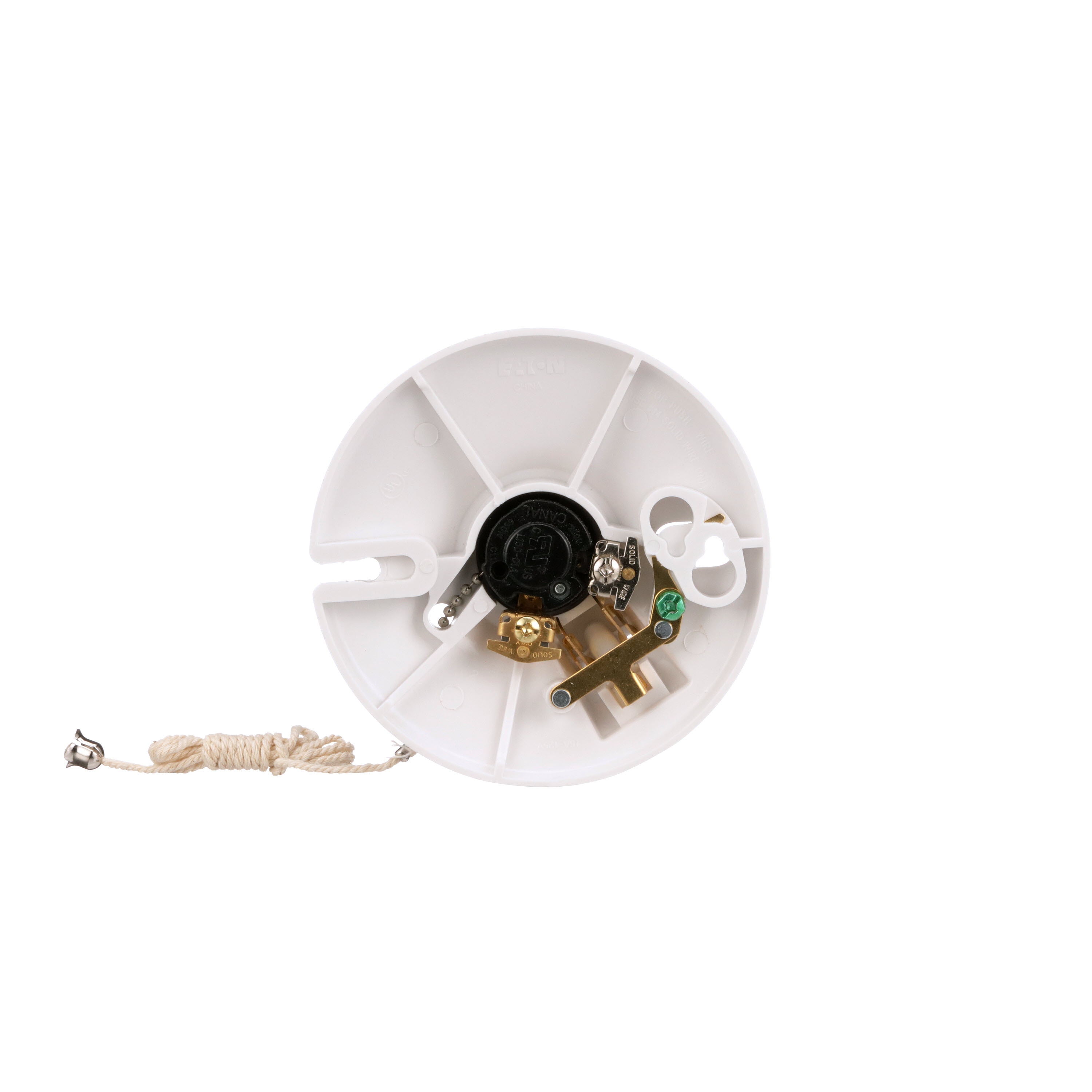Eaton Wiring 250W Porcelain Lampholder w/ Pull Chain, Medium Base, 250V,  White (Eaton Wiring 659-SP)