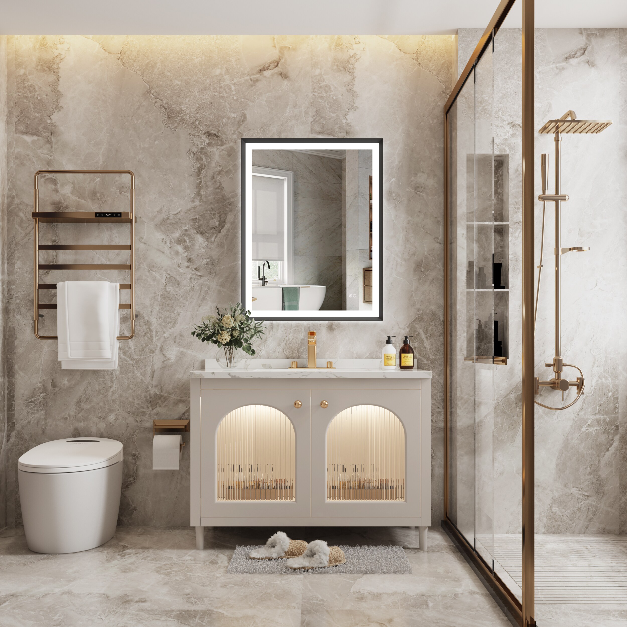 WELLFOR W6FM2836MB Framed-Bath-Mirrors - View #13