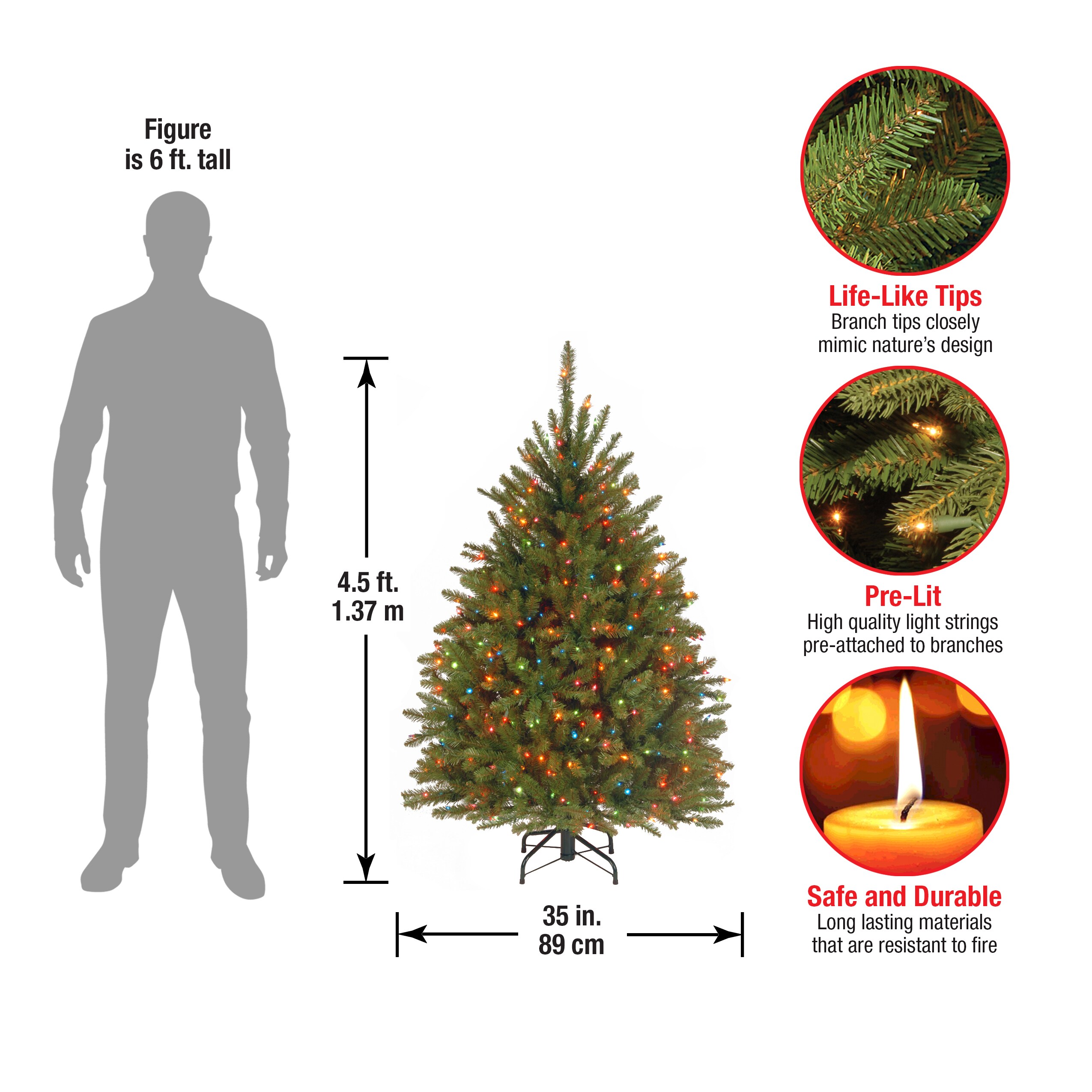 National Tree Company DUH-45RLO Artificial-Christmas-Trees - View #7