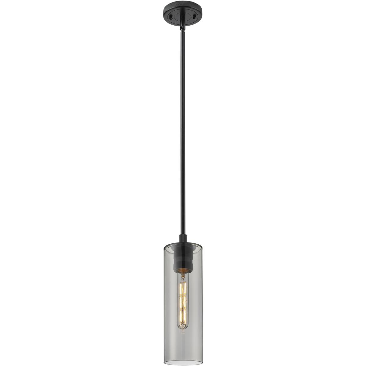 Innovations Lighting -  434-1S-BK-G434-12SM Downtown Urban Crown Point Pendant Matte Black