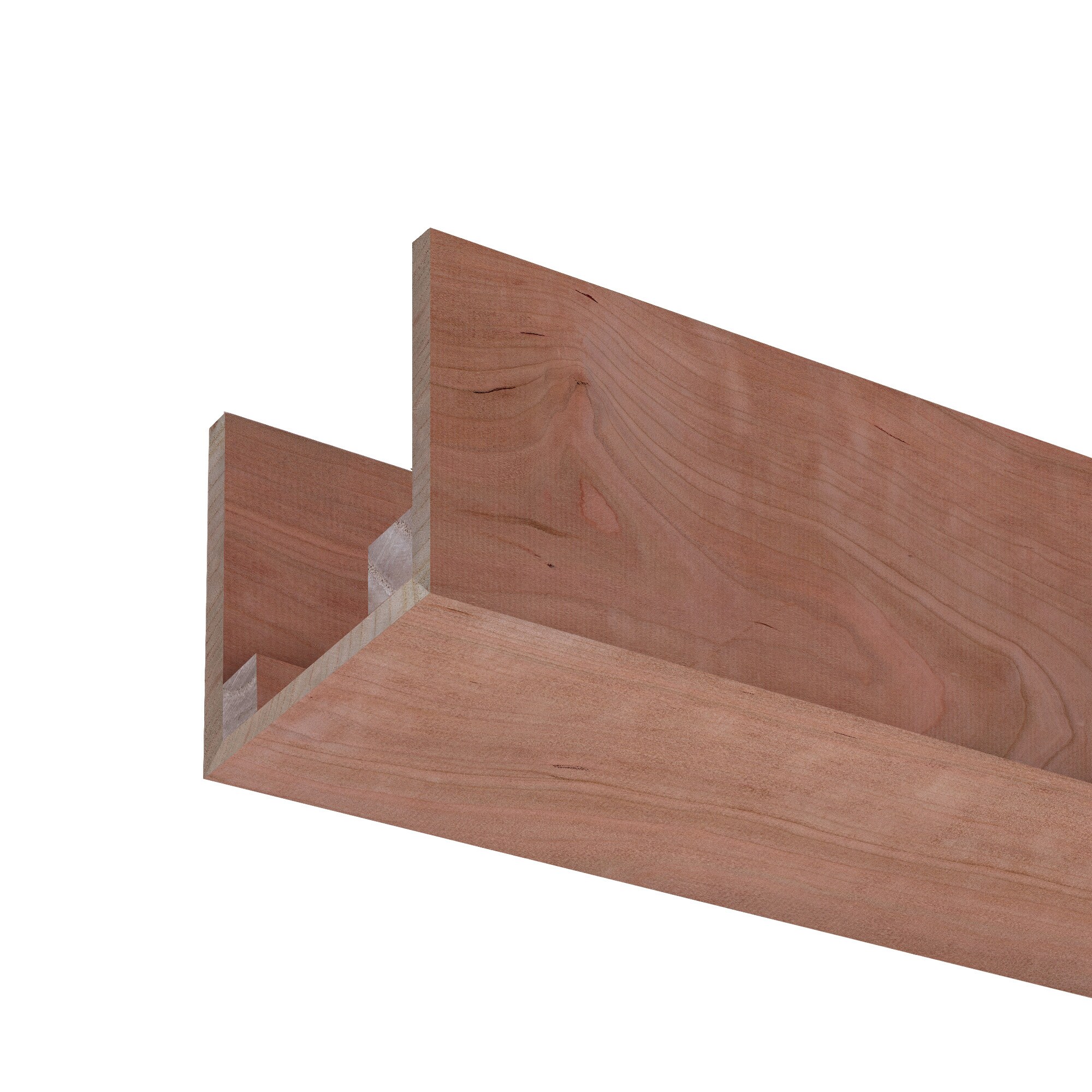 Ornamental Mouldings BEAMNAT01-92CHE5X5 5.5-in x 5.5-in x 92-in Natural Cherry Unfinished Wood U-Shaped Decorative Beam