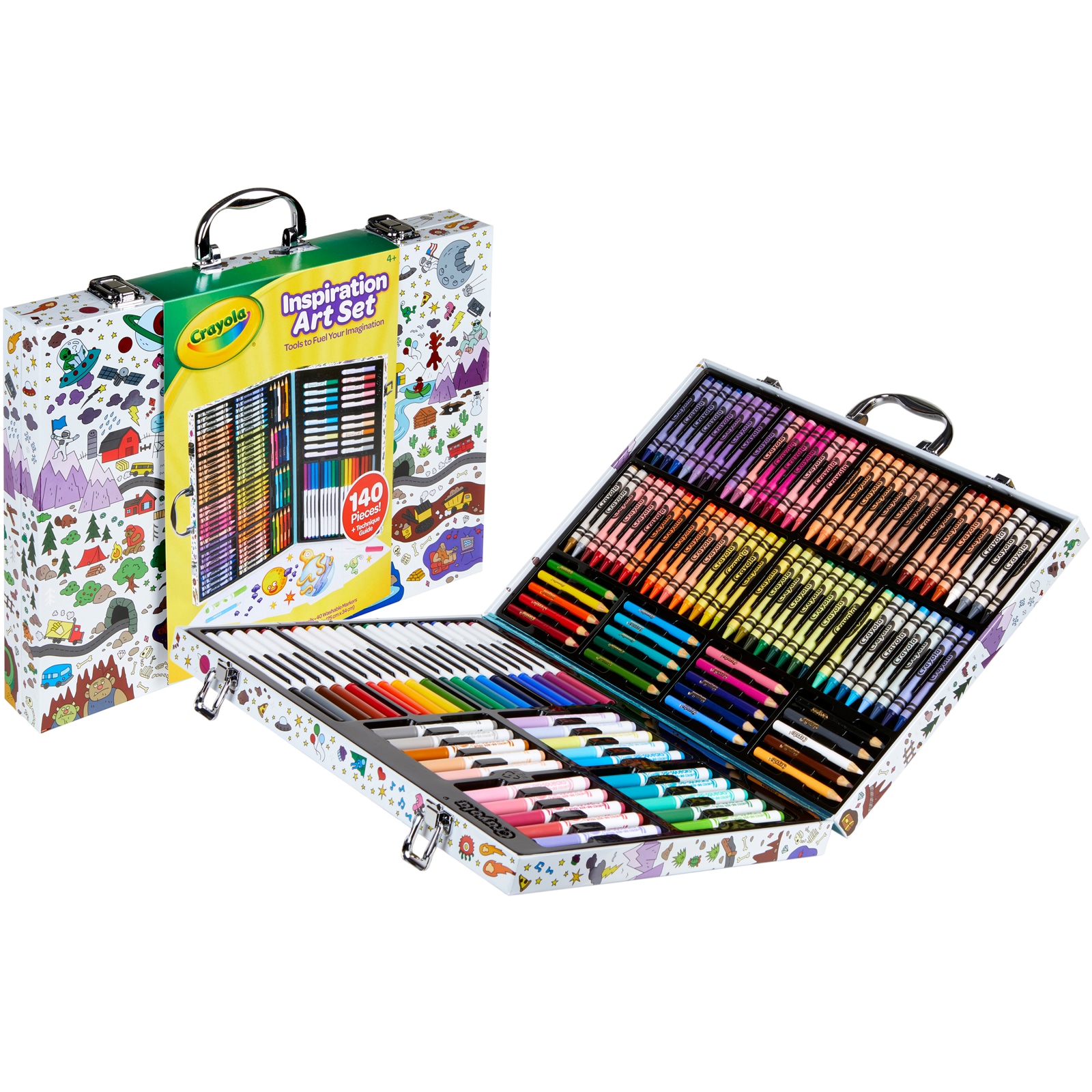 Crayola Inspiration Art Case, 140 Pieces, Assorted Colors, Gifts for Kids