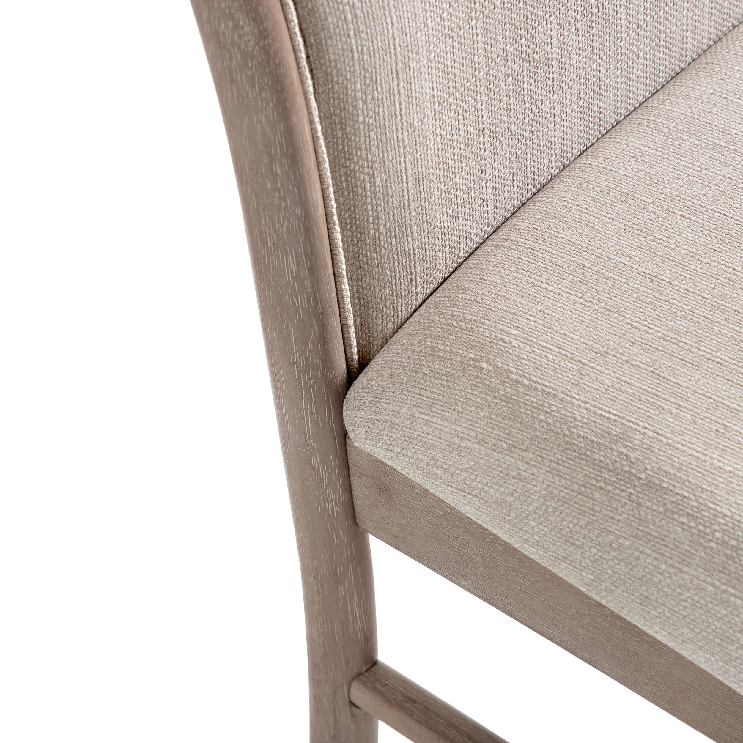 Natural Ash Upholstered High Back Side Chair