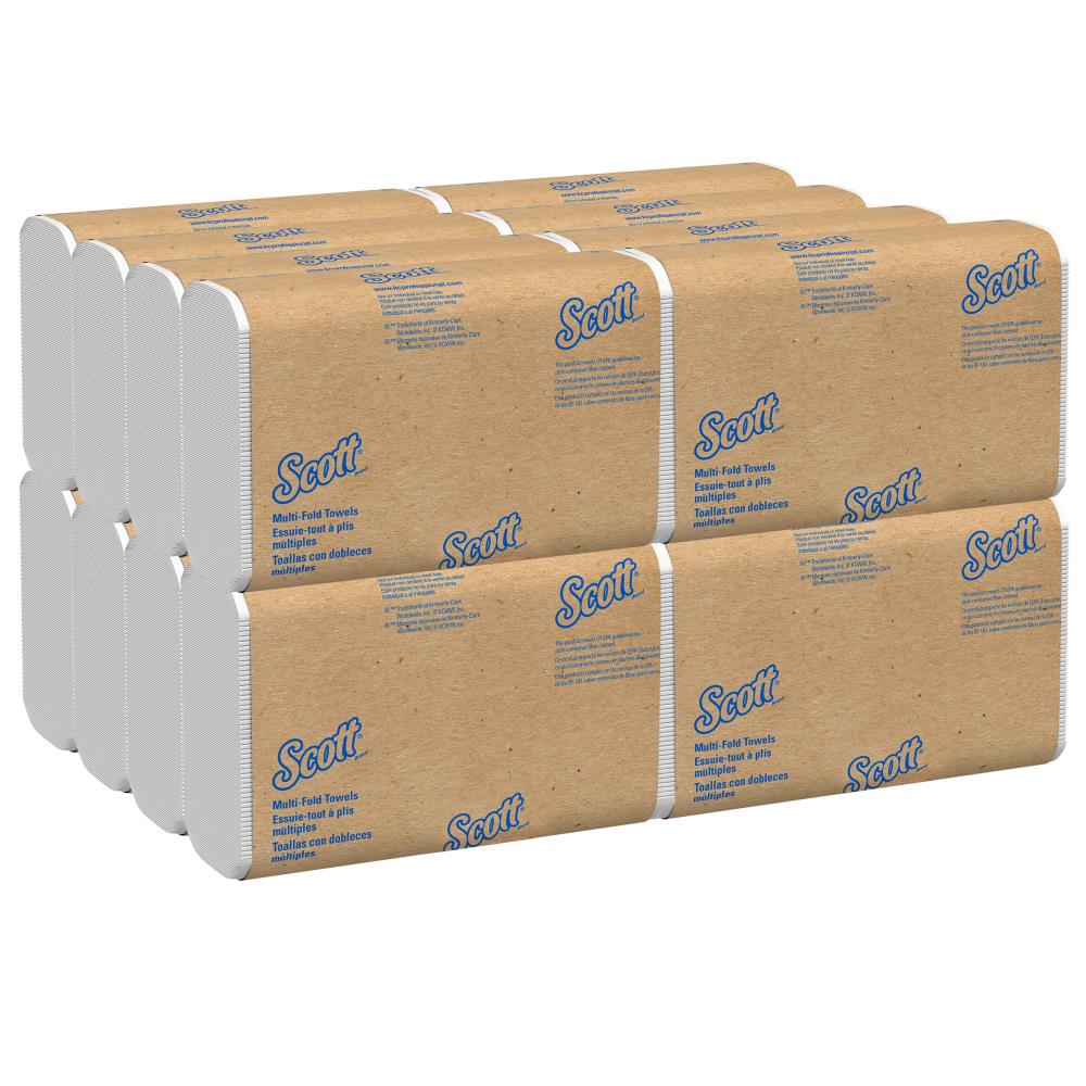 Genuine Joe Commercial/Residential Multifold Natural Paper Towels - 1 Ply -  9.25in x 9.40in - Brown - 250 Sheets/Pack - 4000/Carton - Chlorine-free in  the Paper Towels department at