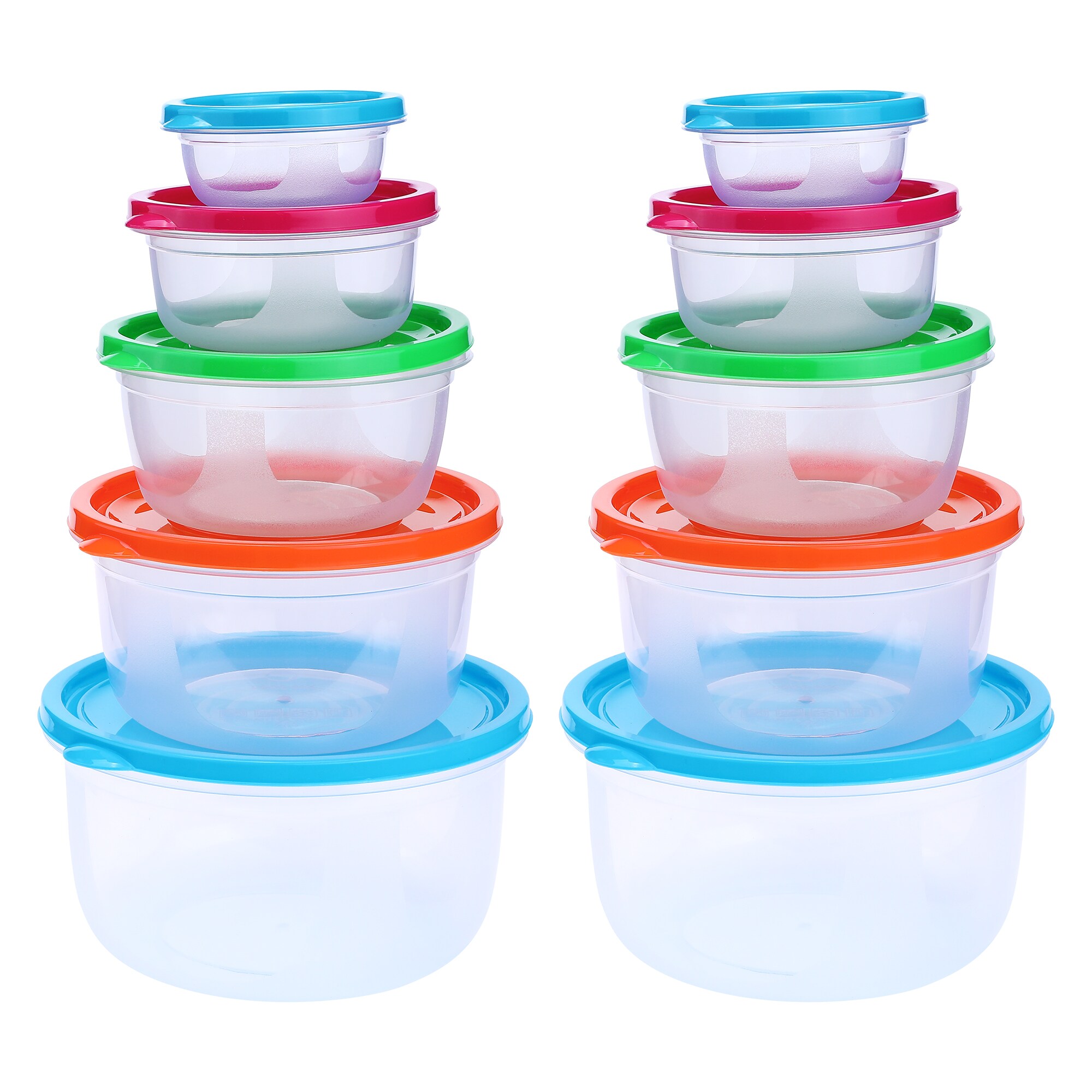 Unique Bargains 10pcs Food Storage Containers with Lids Plastic Meal Prep Food Containers Leakproof Reusable Lunch Box for Microwave 10 Pack Round